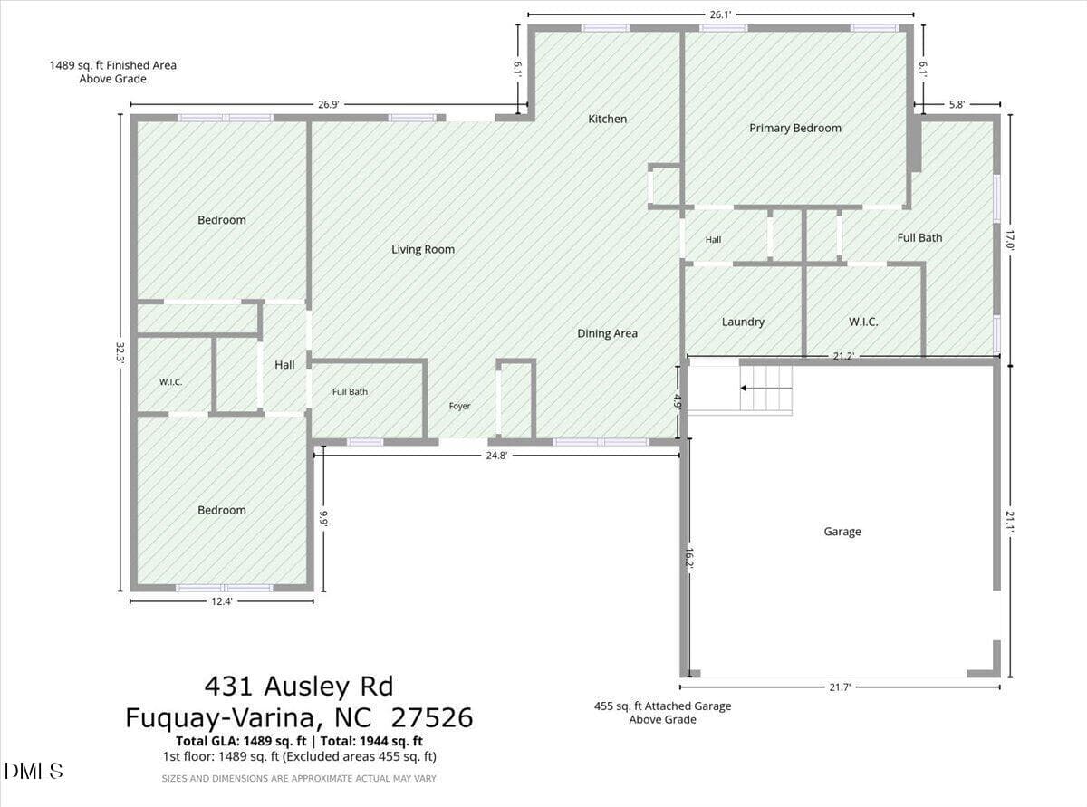 45-431 Ausley Rd Floor Plan-1 - 431 Ausley Road, Fuquay Varina, NC 27526
