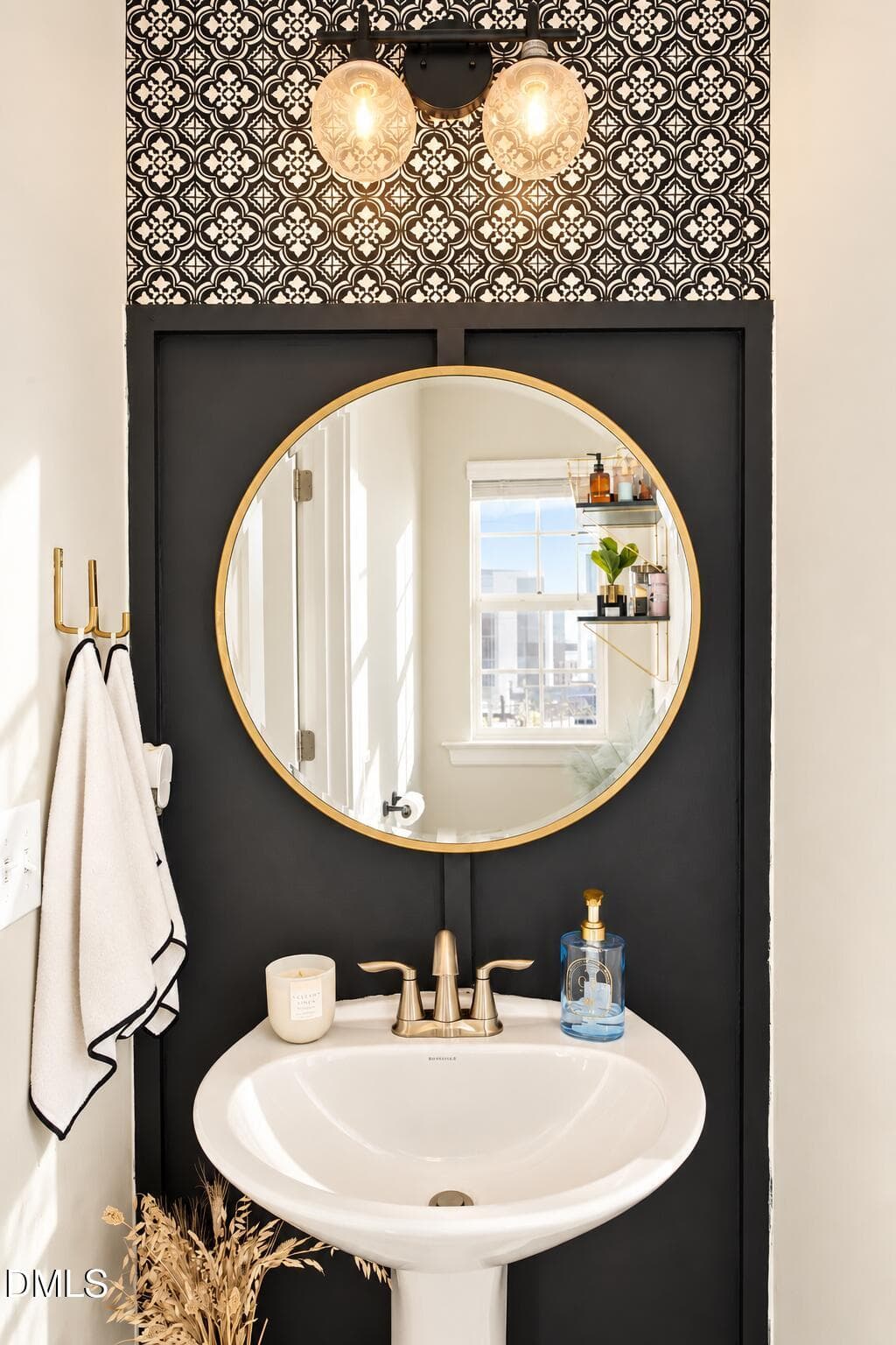 Bright Modern Powder Room Sink Vignette - 8111 Diversy Way, Raleigh, NC 27613