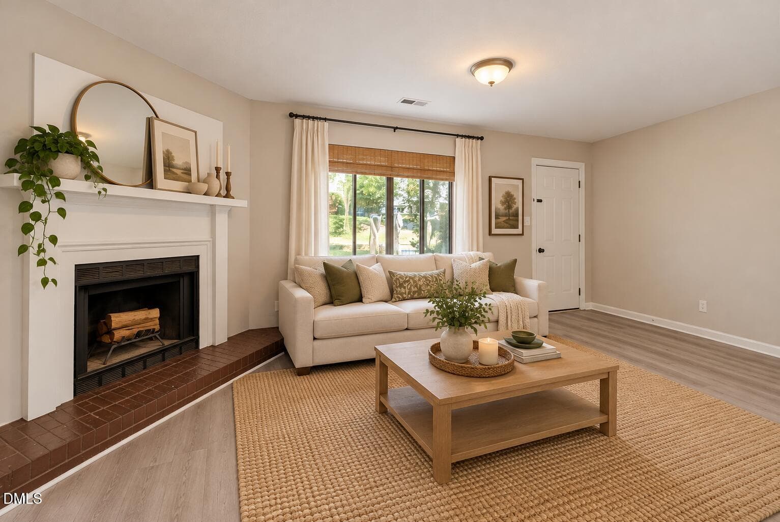 Cozy Neutral Farmhouse Living Room - 2402 Stadium Drive B, Durham, NC 27704