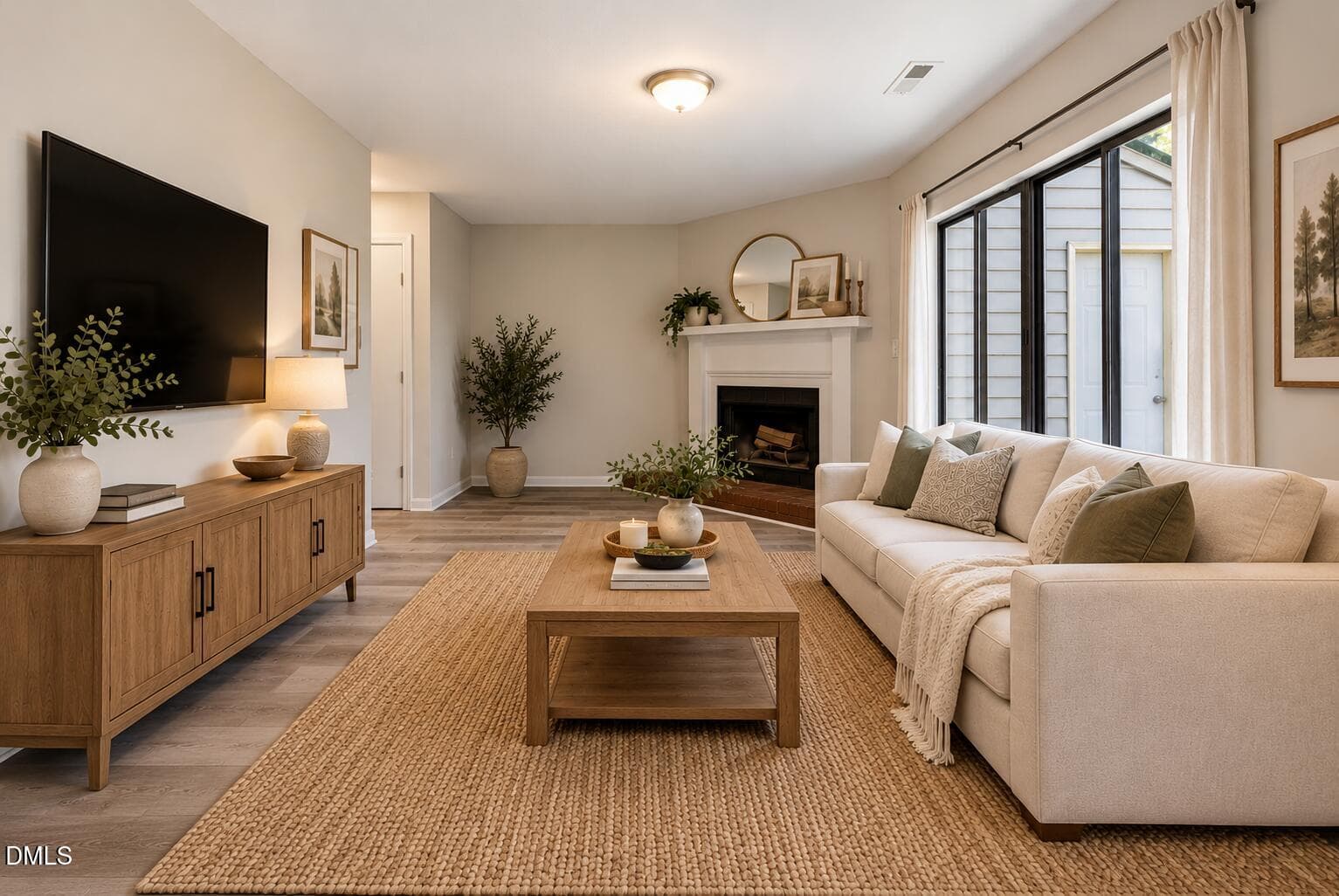 Cozy Neutral Living Room Retreat - 2402 Stadium Drive B, Durham, NC 27704