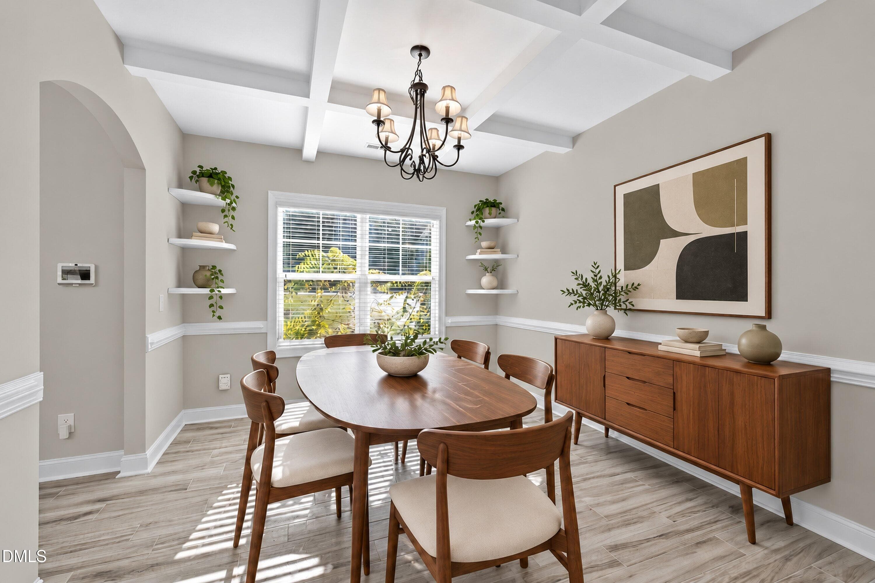 Dining Room Staged - 4300 Glengrove Road, Raleigh, NC 27616