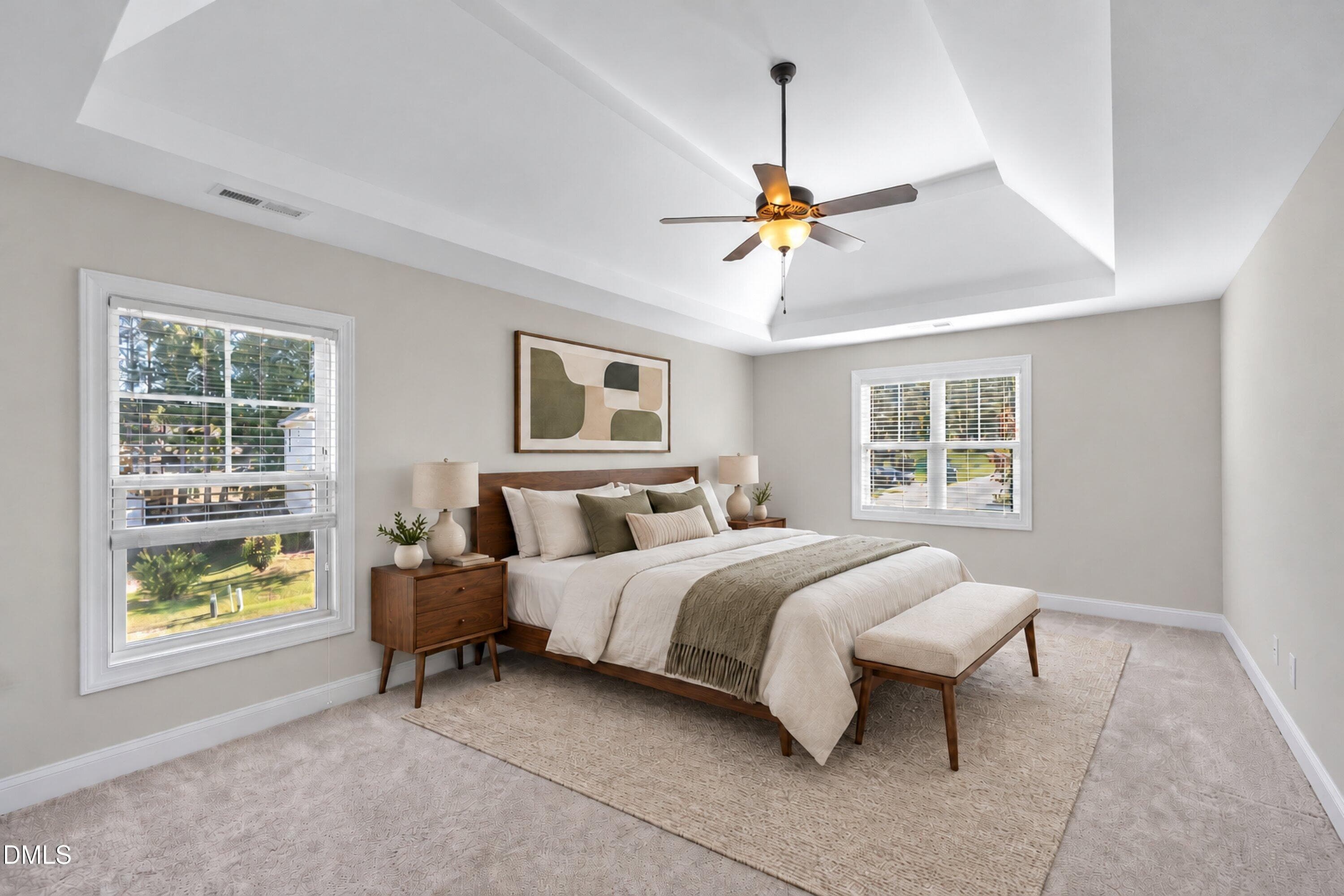 Primary Suite Staged - 4300 Glengrove Road, Raleigh, NC 27616