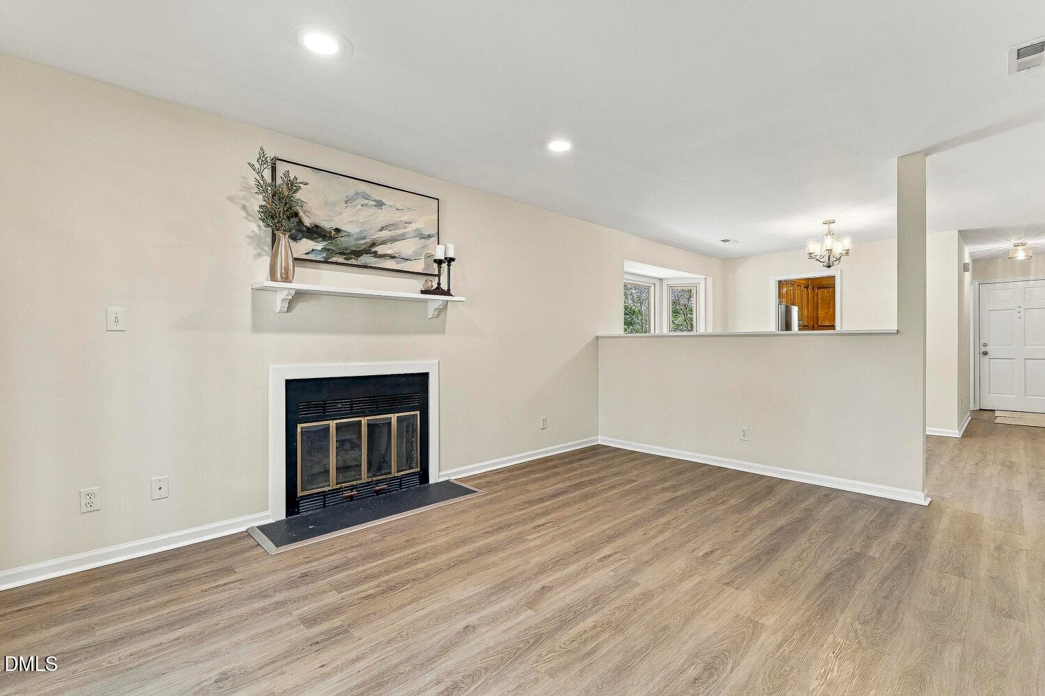 Living Room with fireplace - 5413 Sharpe Drive, Raleigh, NC 27612