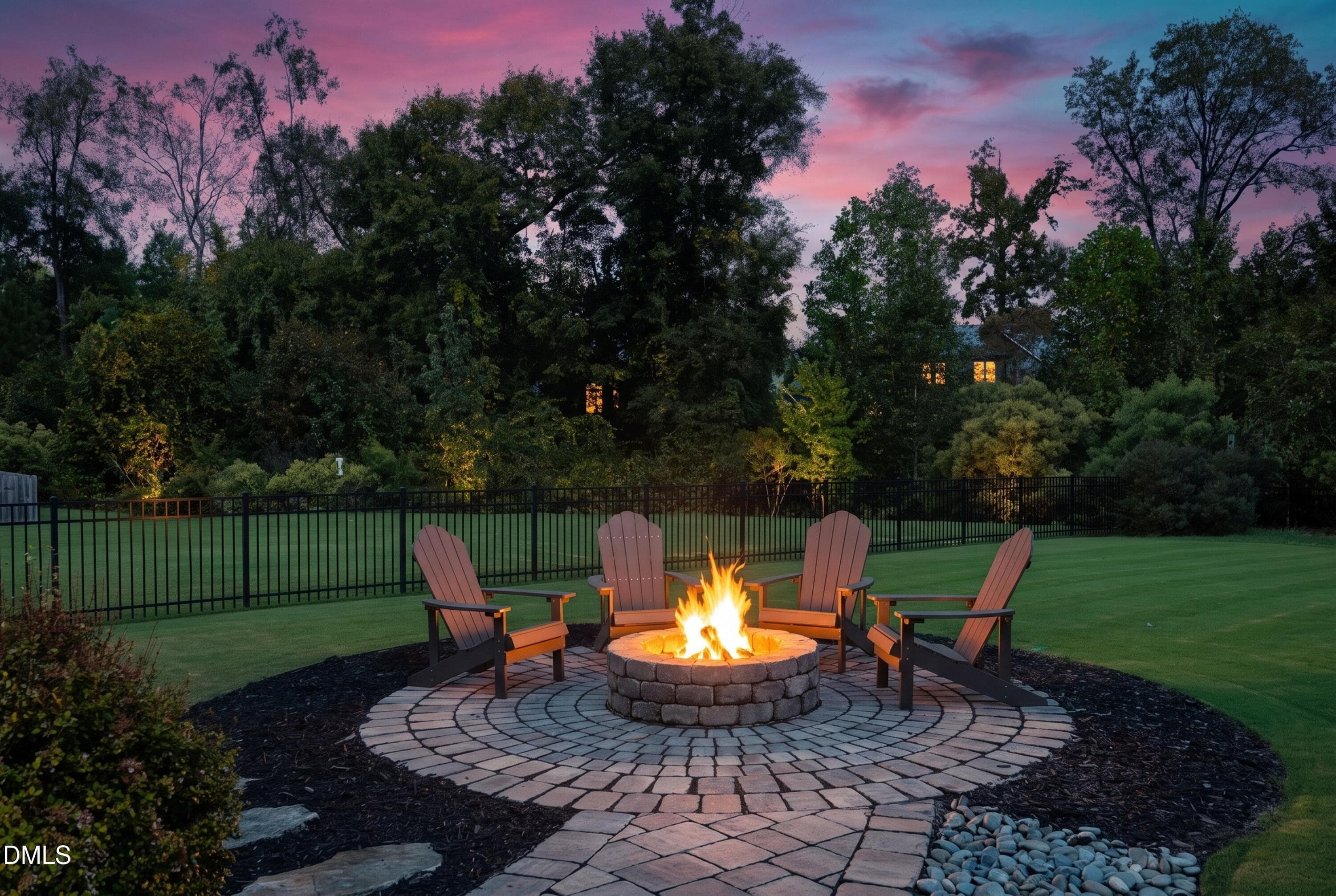 25TwilightFirepit - 5000 Silver Spruce Way, Zebulon, NC 27597