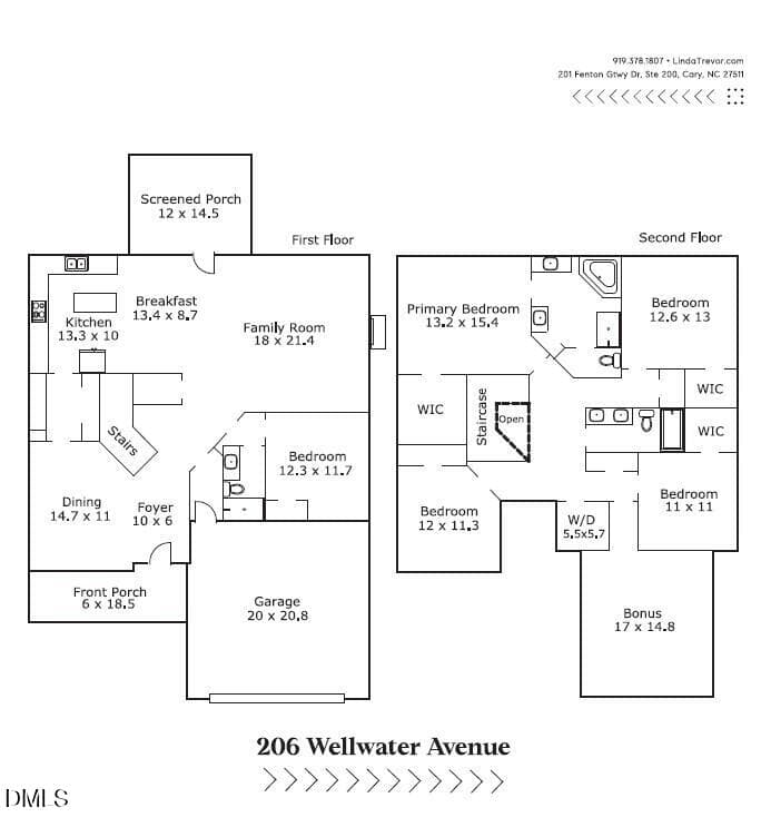 Sketch Pic for MLS - 206 Wellwater Avenue, Durham, NC 27703