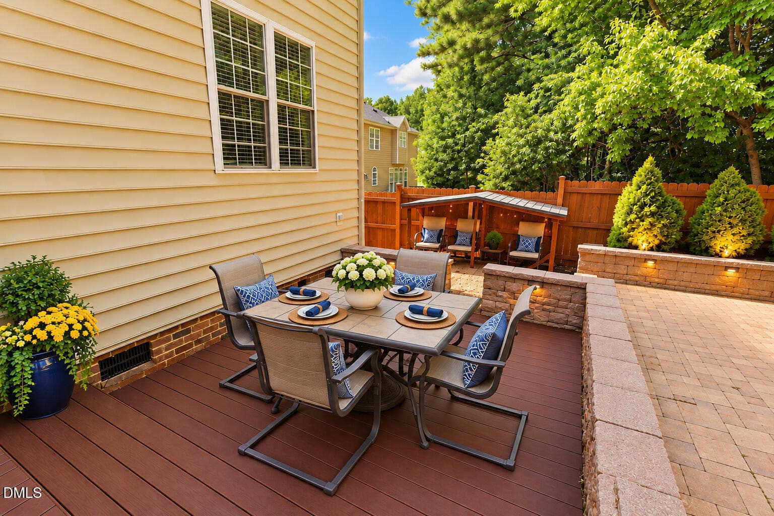 Inviting Backyard Dining Patio - 100 Hemingford Grey Court, Cary, NC 27518