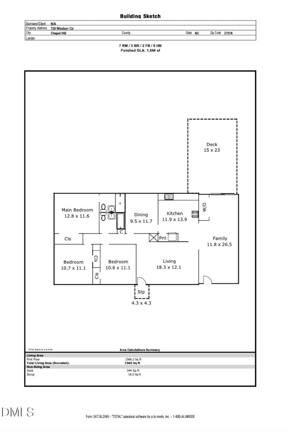 Floor Plan - 139 Windsor Circle, Chapel Hill, NC 27516