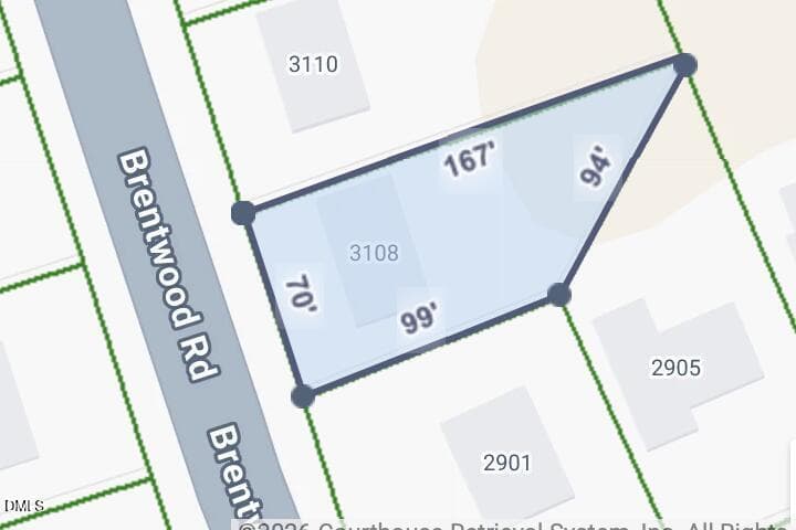 Plat - 3108 Brentwood Road, Raleigh, NC 27604