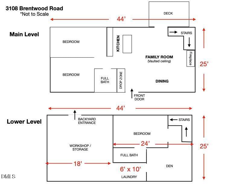 brentwood layout - 3108 Brentwood Road, Raleigh, NC 27604
