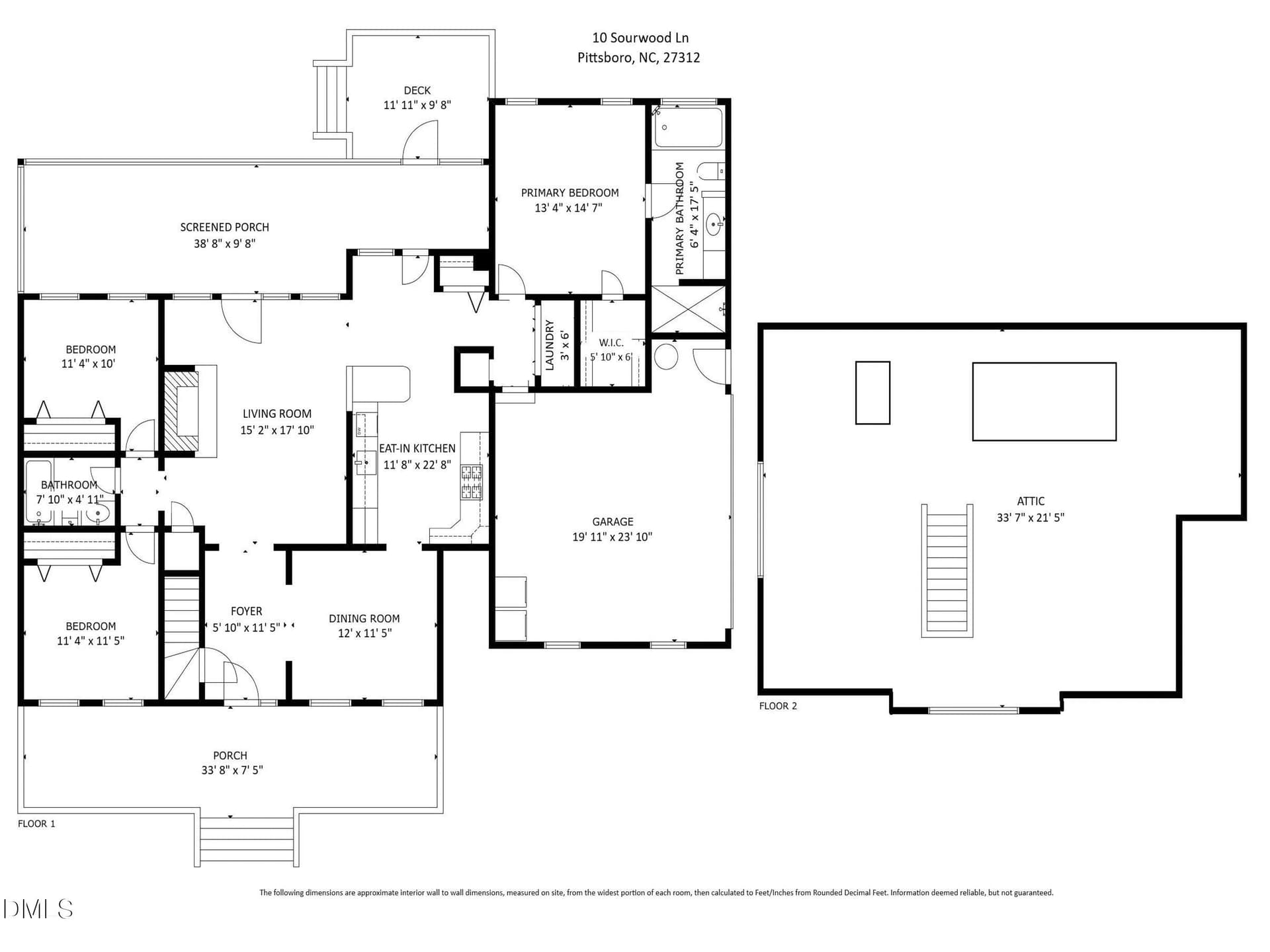 77-10SourwoodLn - Floor Plan - 10 Sourwood Lane, Pittsboro, NC 27312