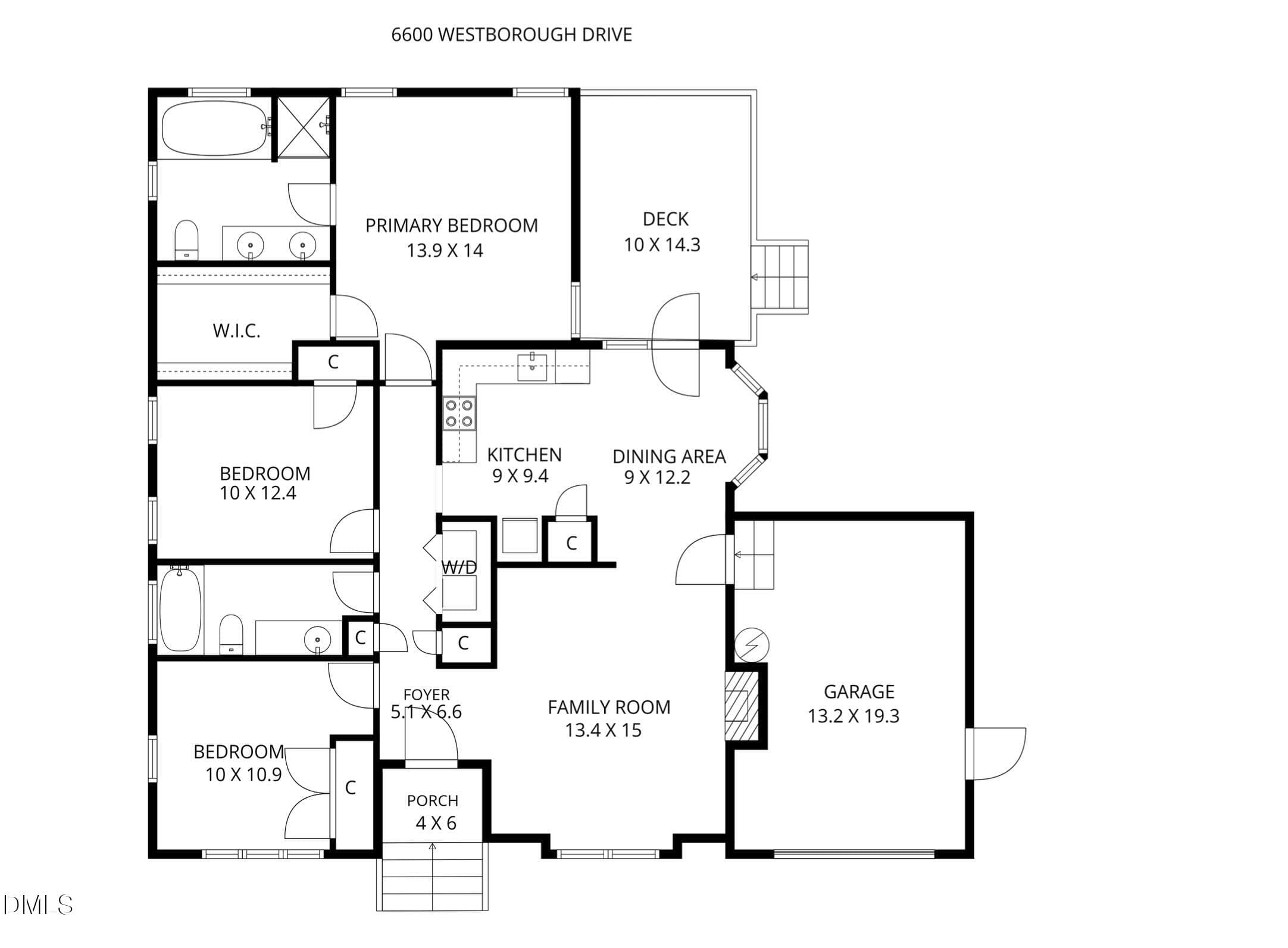 Floor plan - 6600 Westborough Drive, Raleigh, NC 27612