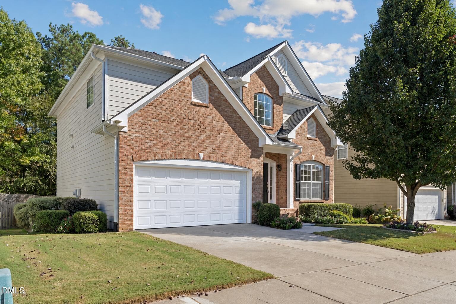 Evenly lit white garage door - 715 Straywhite Avenue, Apex, NC 27539