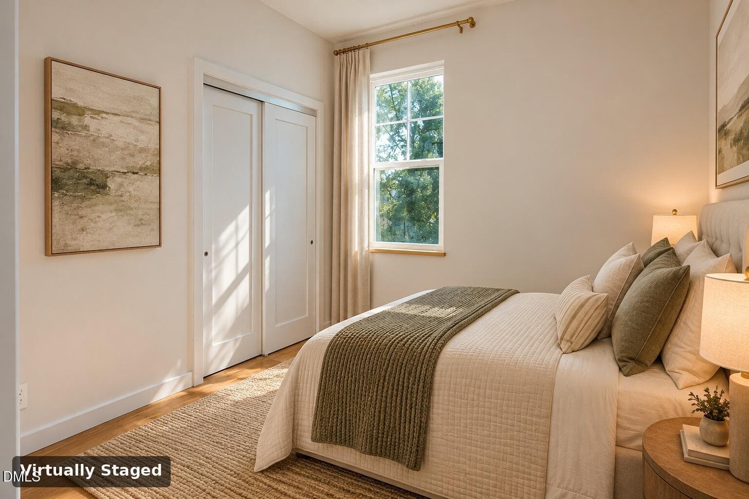 09 - Bedroom - virtually staged - 209 Freeman Street, Raleigh, NC 27601