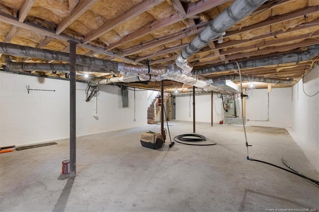 unfinished basement - 4039 Wire Road, Linden, NC 28356