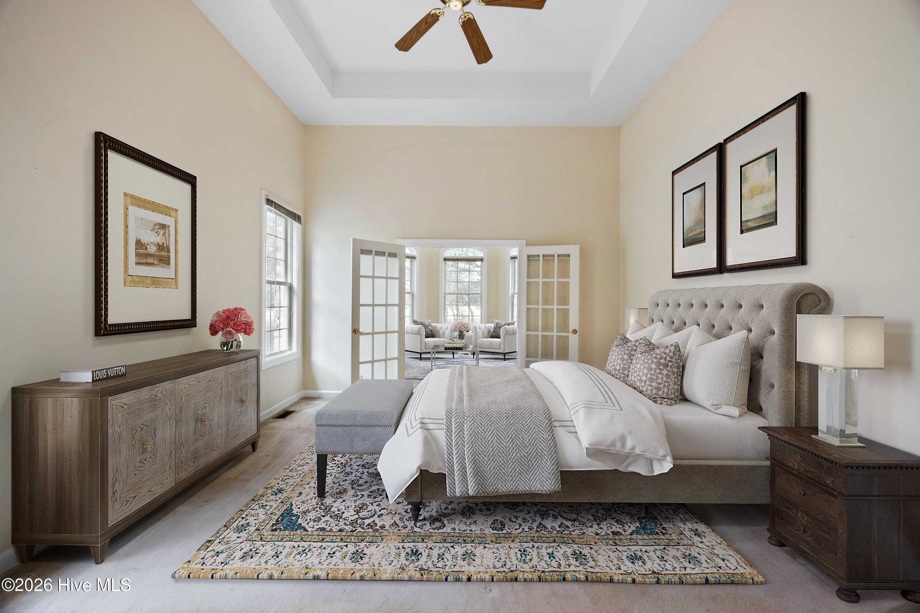 Primary Bedroom virtual staging - 1834 Quail Point SE, Bolivia, NC 28422