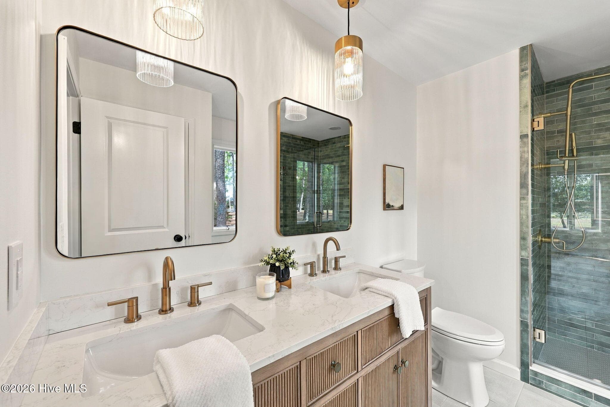 primary bath with double sinks - 84 Richmond Road, Jackson Springs, NC 27281