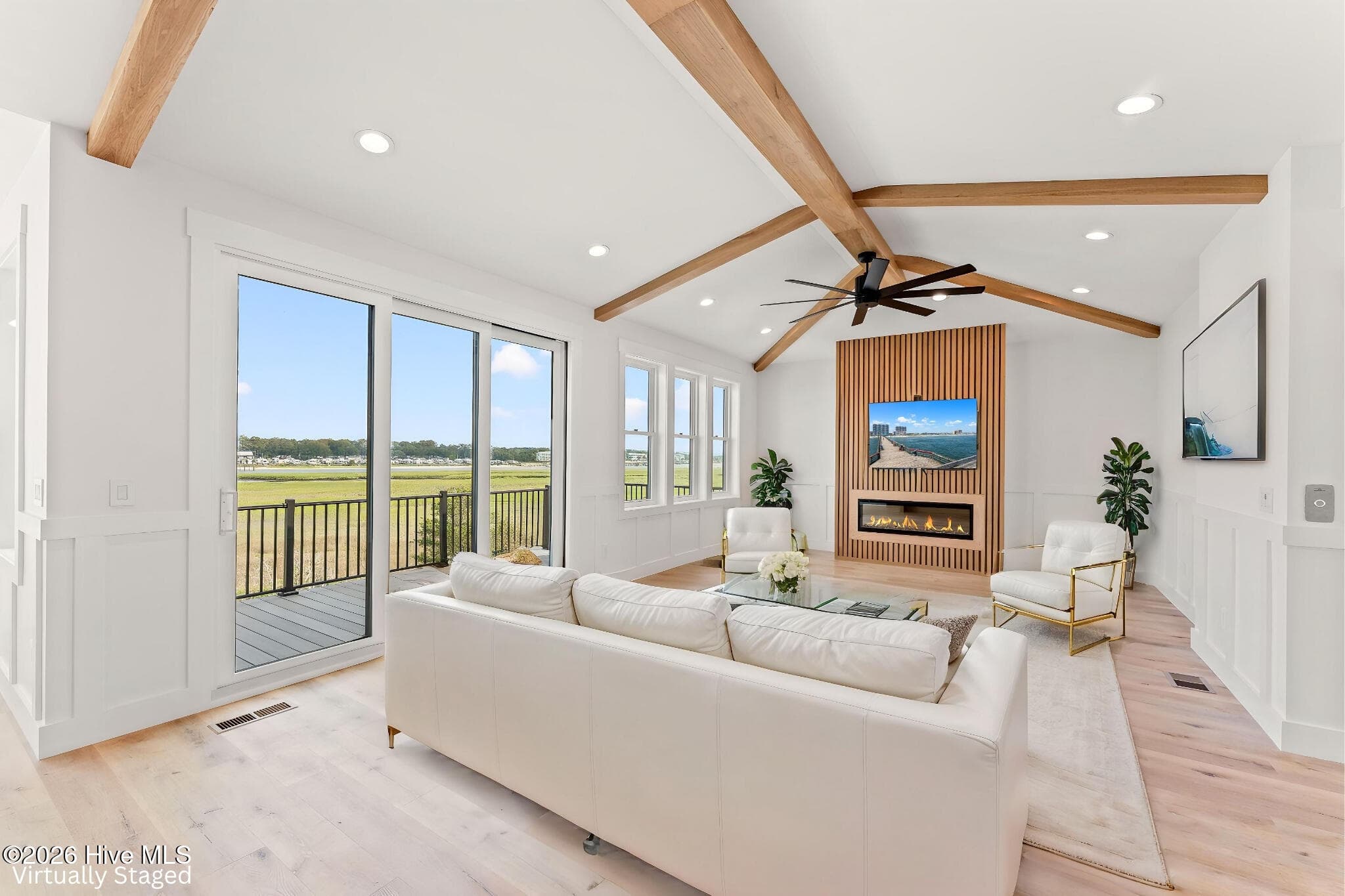 Main living staged, views of the salt marsh - 41 Grand View Drive, Ocean Isle Beach, NC 28469
