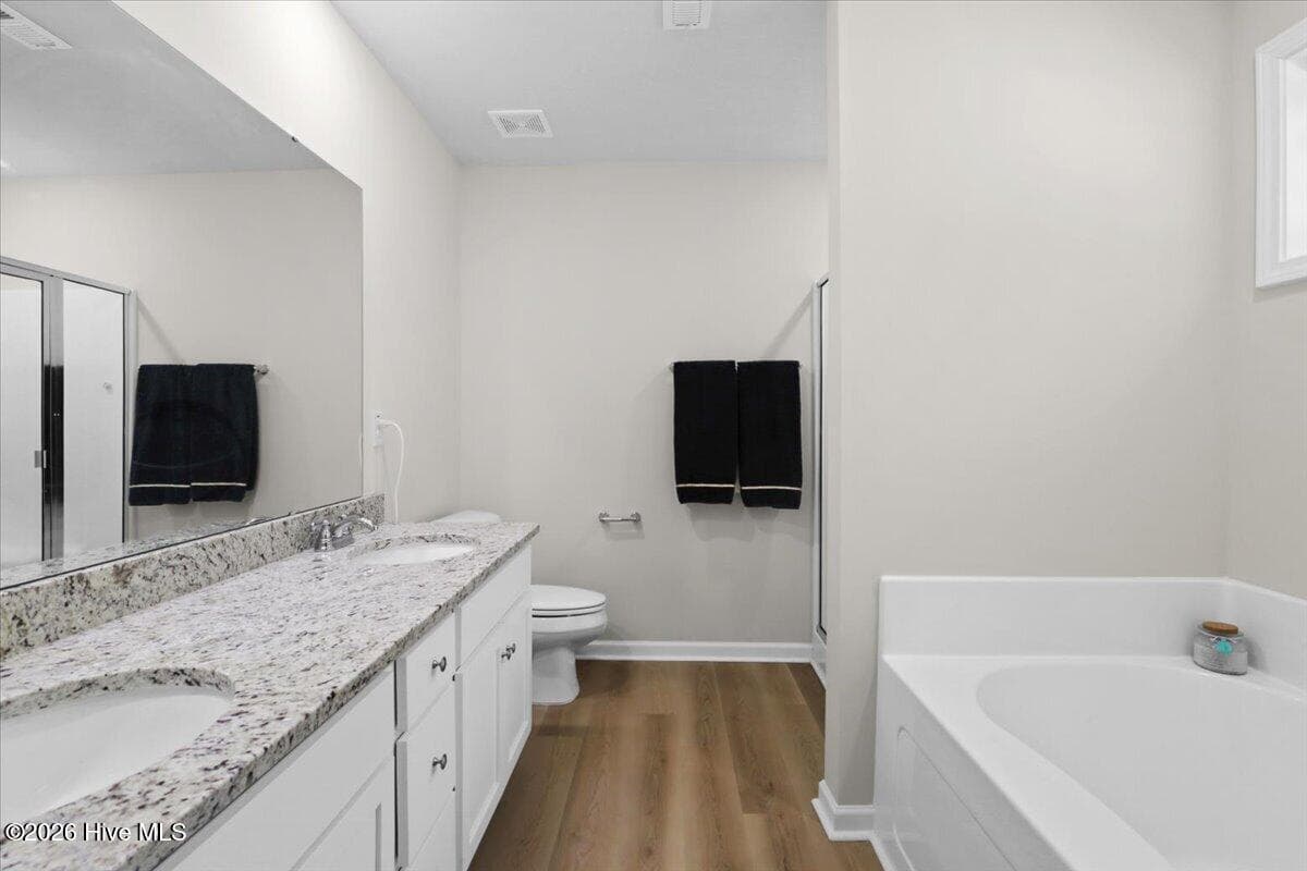 Master Bath-Double Vanity, Soak Tub and Walk In Shower - 109 Windemere Lane, Goldsboro, NC 27530