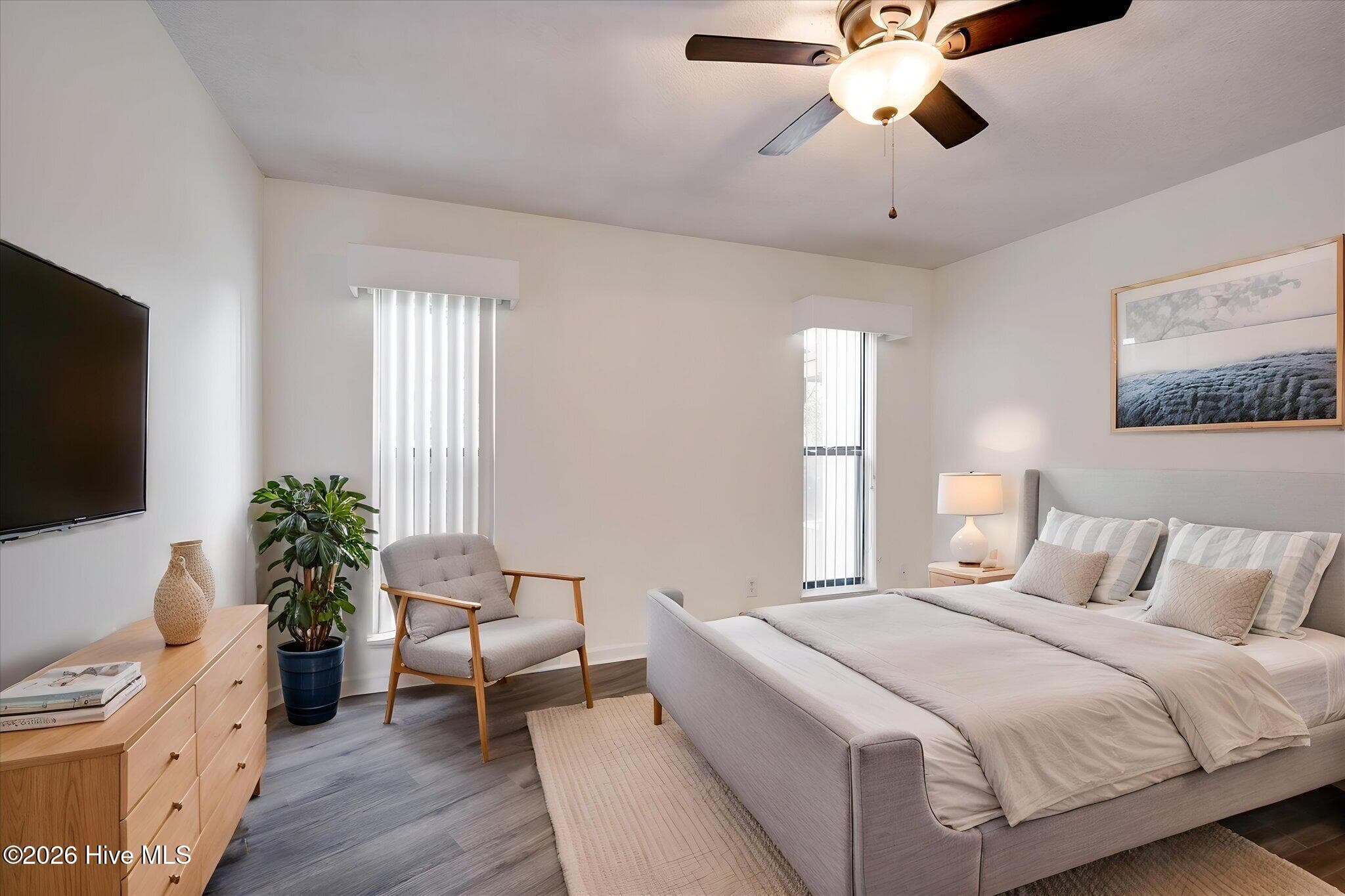 Virtually Staged Primary Bedroom - 1307 Colony Place Drive, Augusta, GA 30907