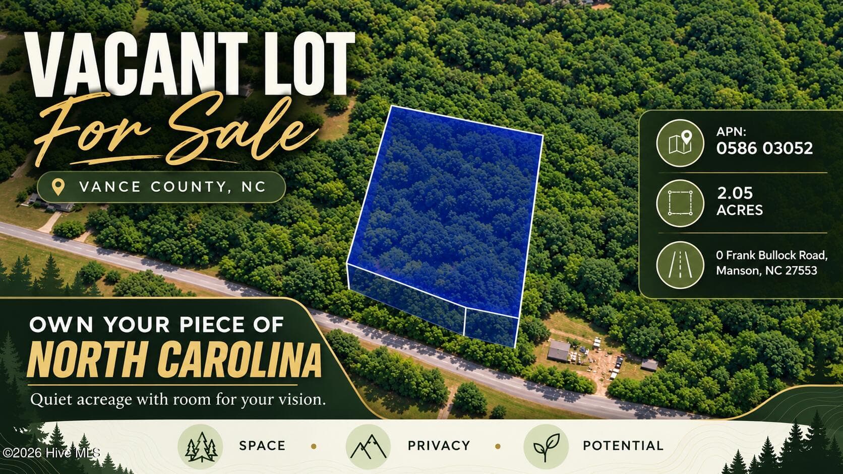 Undeveloped at 0 Frank Bullock Road, Manson, NC 27553, photo 2 of 15