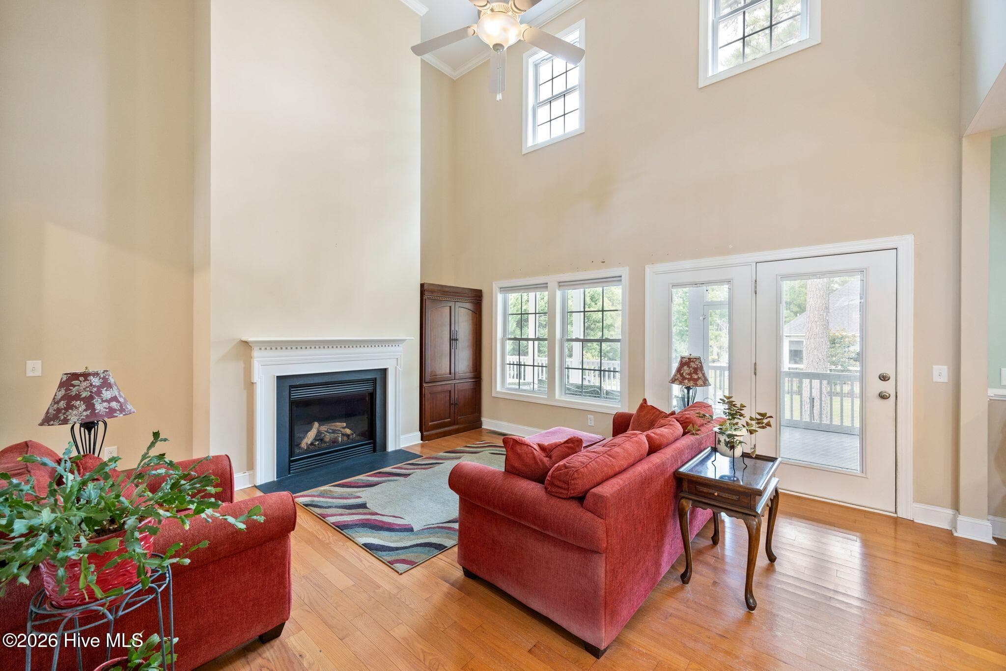 High ceiling and propane fireplace. - 1620 Golfers Ridge Drive SE, Bolivia, NC 28422
