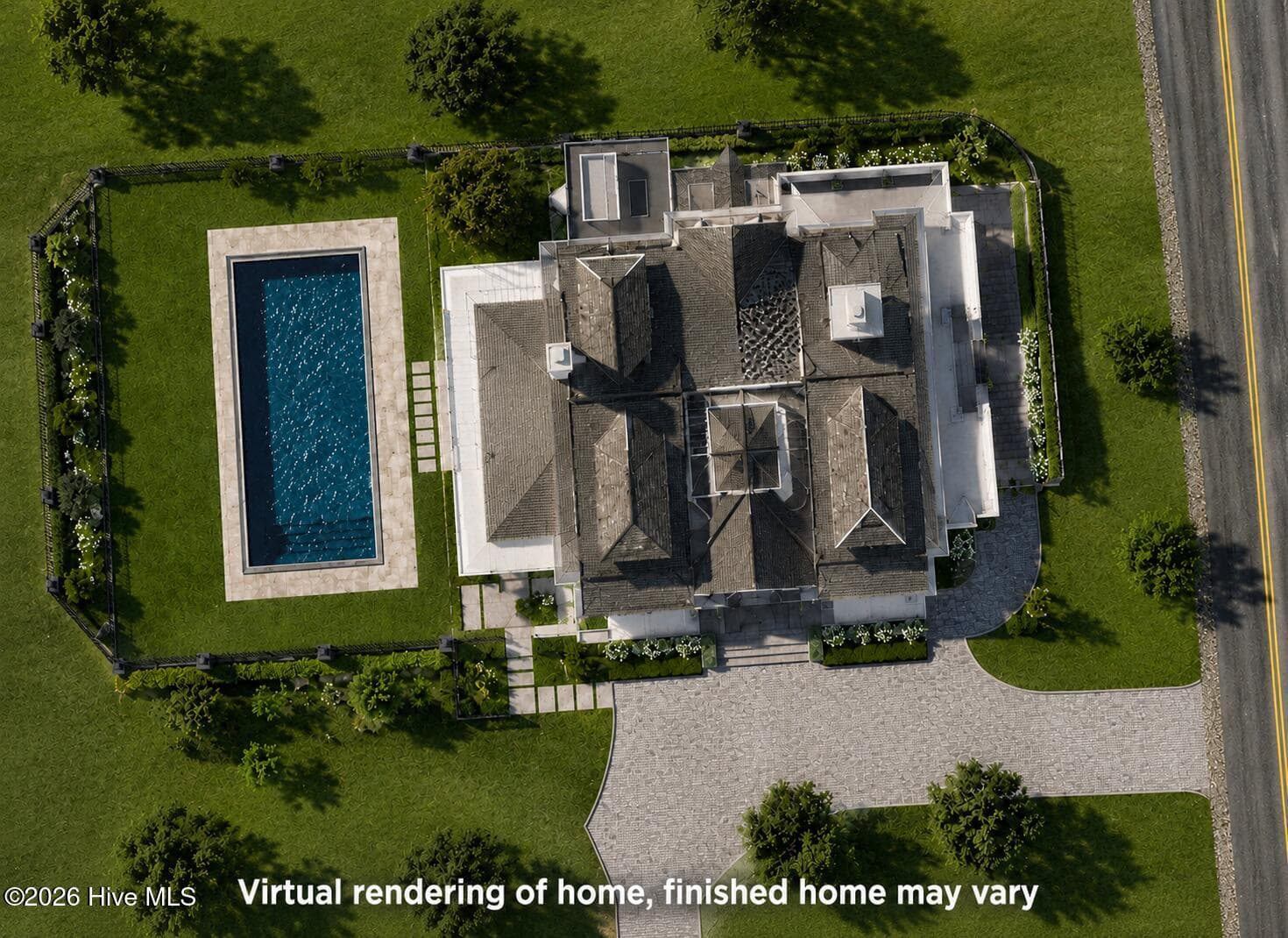 AI rendering based on plans - Aerial view - 664 Augustine Avenue SW, Supply, NC 28462