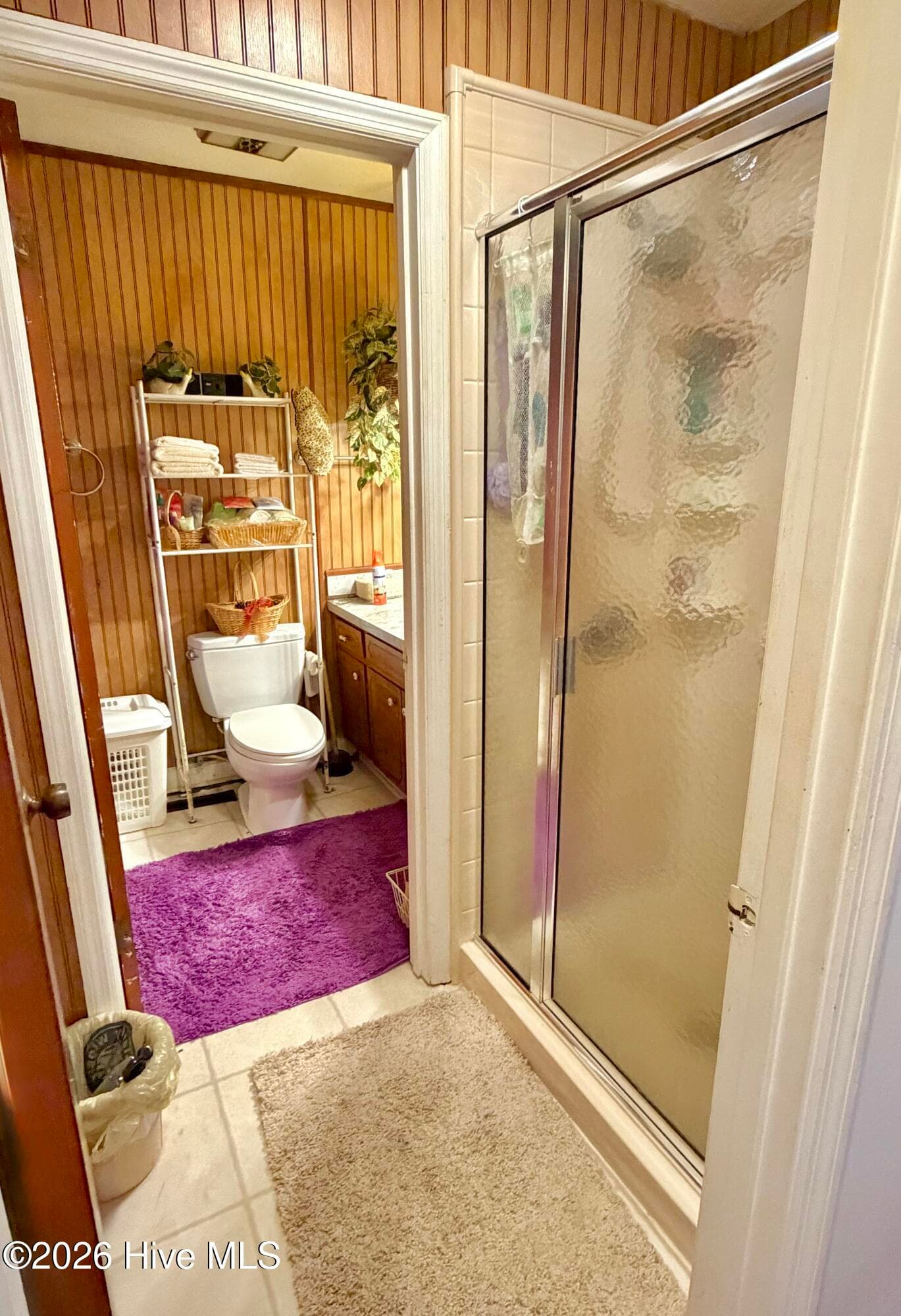 Hall bathroom with standup shower - 5978 Hwy 258 S, Deep Run, NC 28525