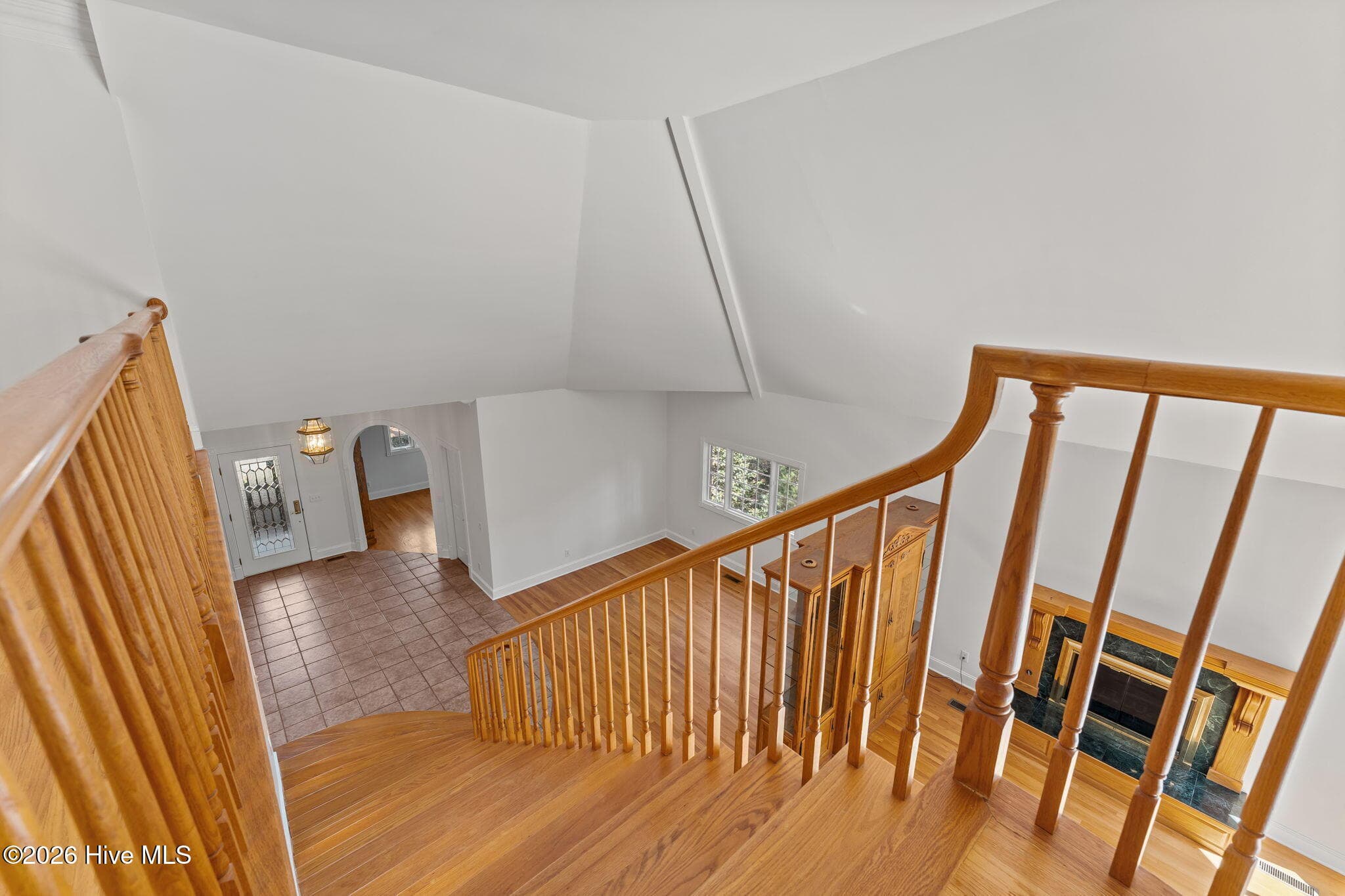 Stairway view to the main living area. - 22 Lochmere Drive, Pinehurst, NC 28374