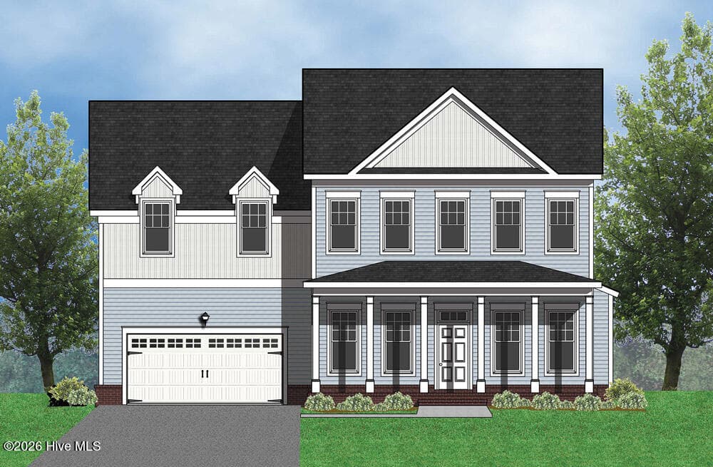 Rendering of Ethans Mill II: comes with 2 garage and huge 8' x 29' front porch - 122 Arbormoor Lane, Moyock, NC 27958