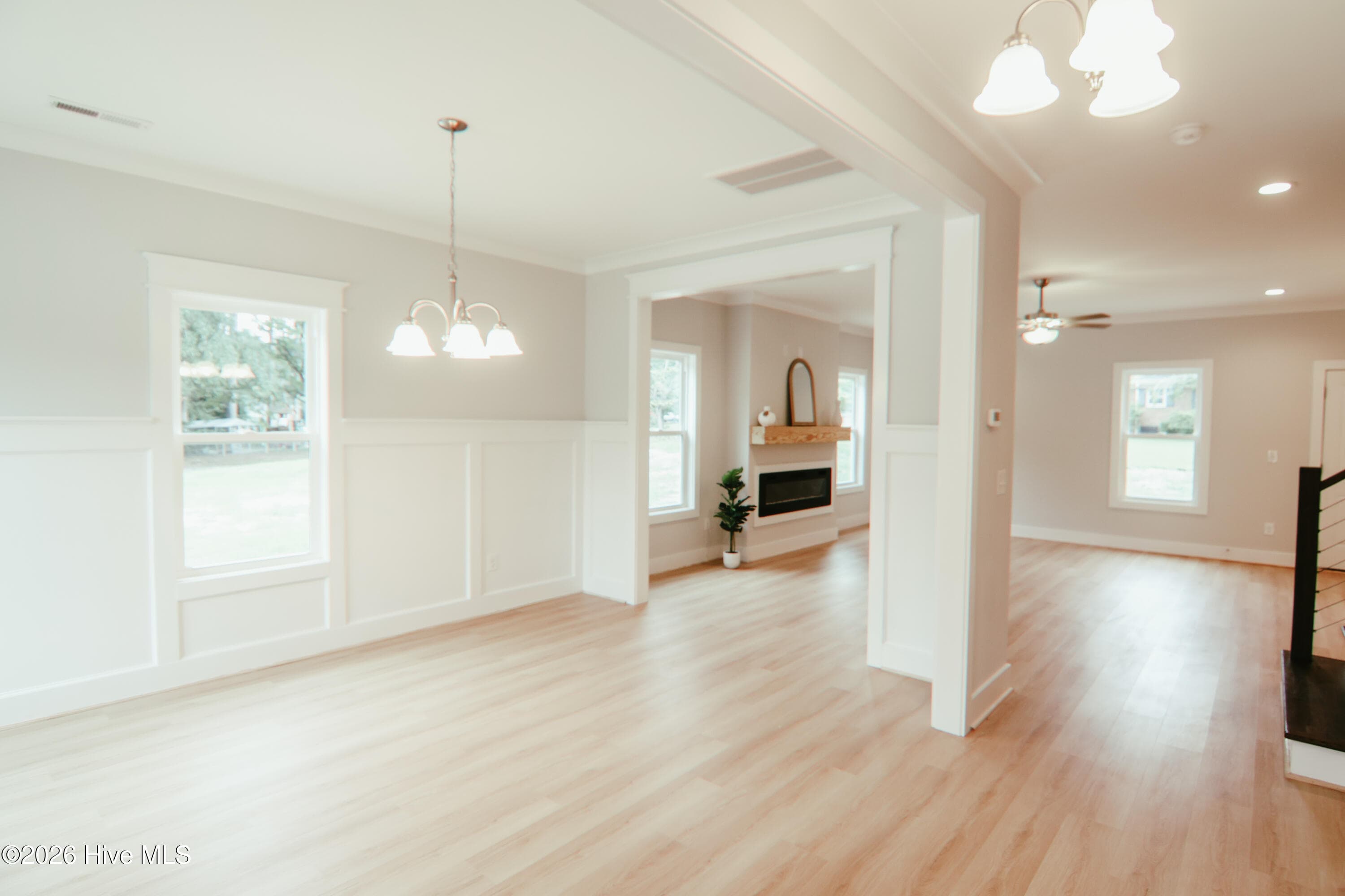 Foyer view to formal dining - 223 Glenwood Trail, Goldsboro, NC 27534