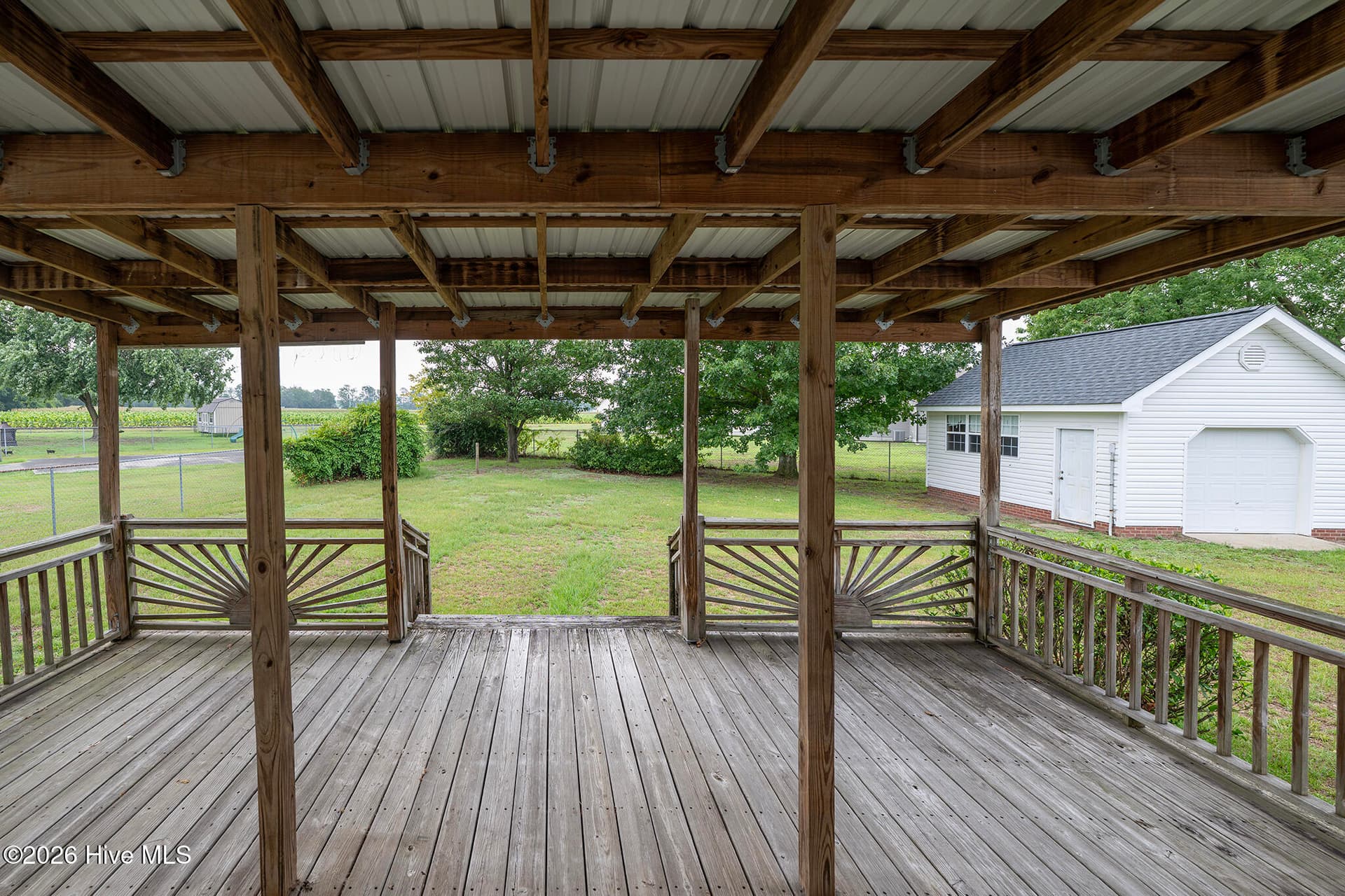 Back Porch Views of the Backyard - 104 Trawick Drive, La Grange, NC 28551