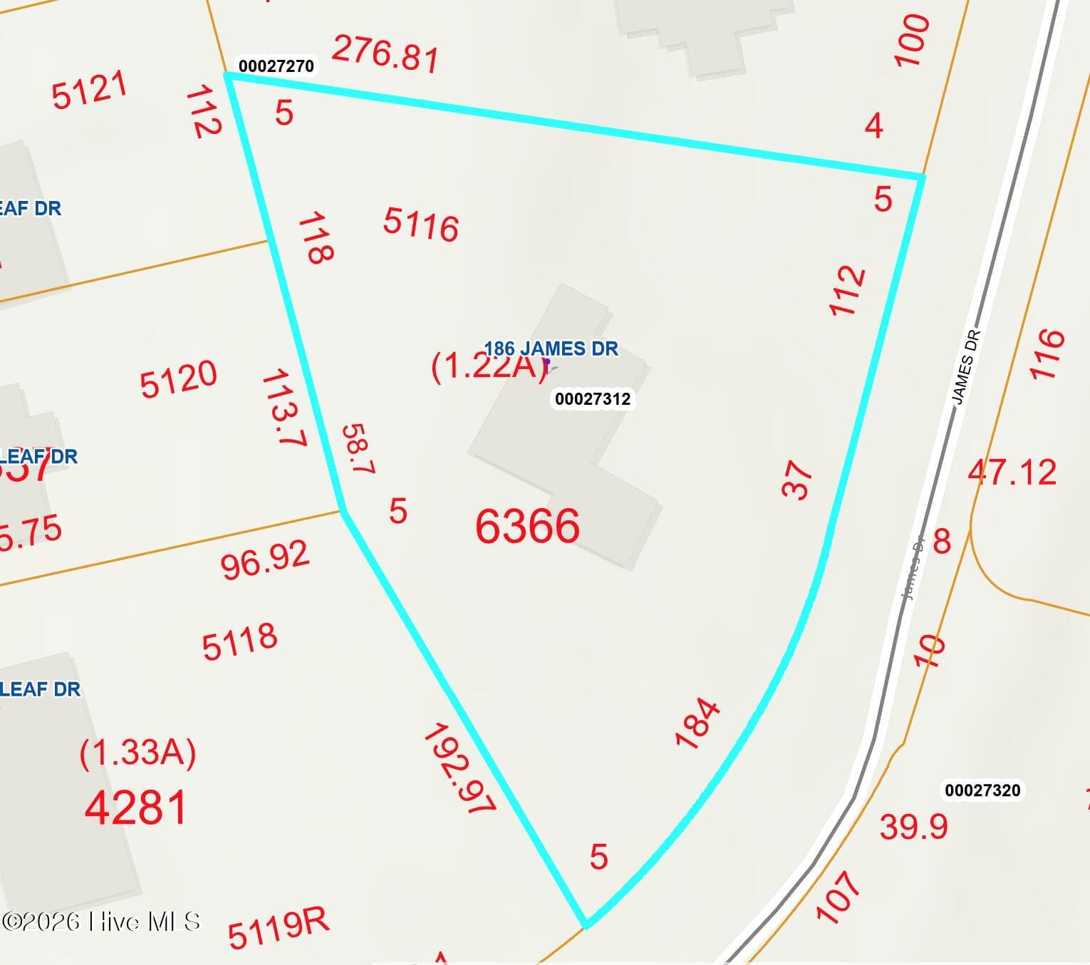 Plat 1 - 186 James Drive, West End, NC 27376