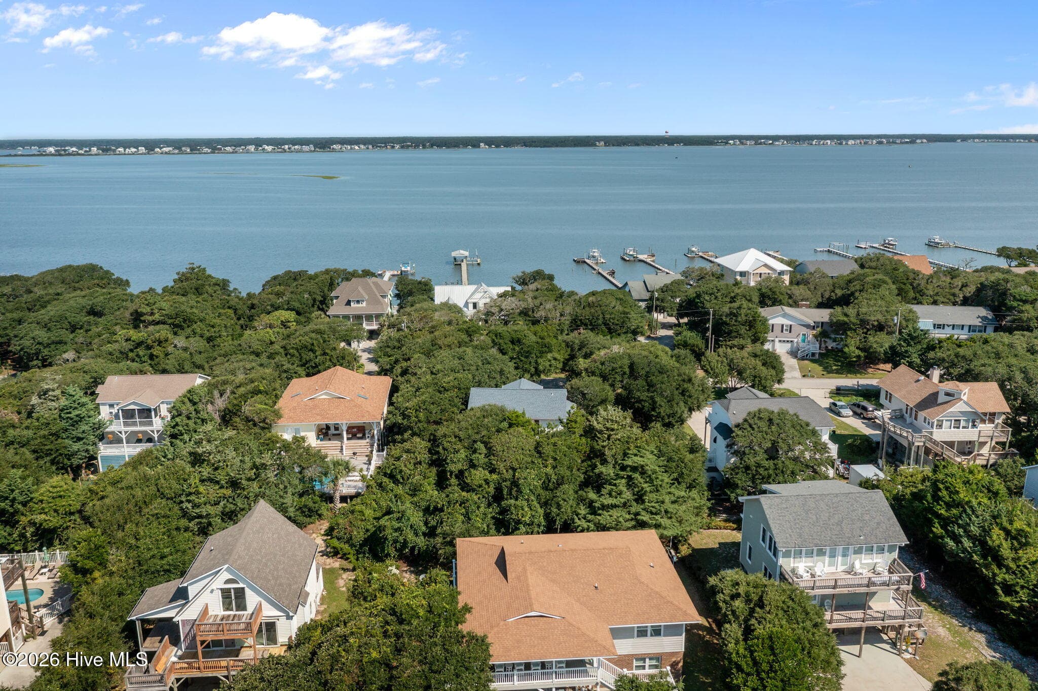 Aerial View to Bogue Sound - 5415 Cedar Tree Lane, Emerald Isle, NC 28594