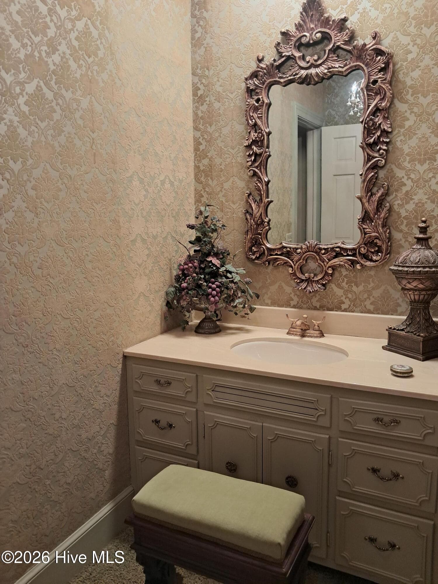 Hall bathroom vanity area - 316 First Street, Hookerton, NC 28538