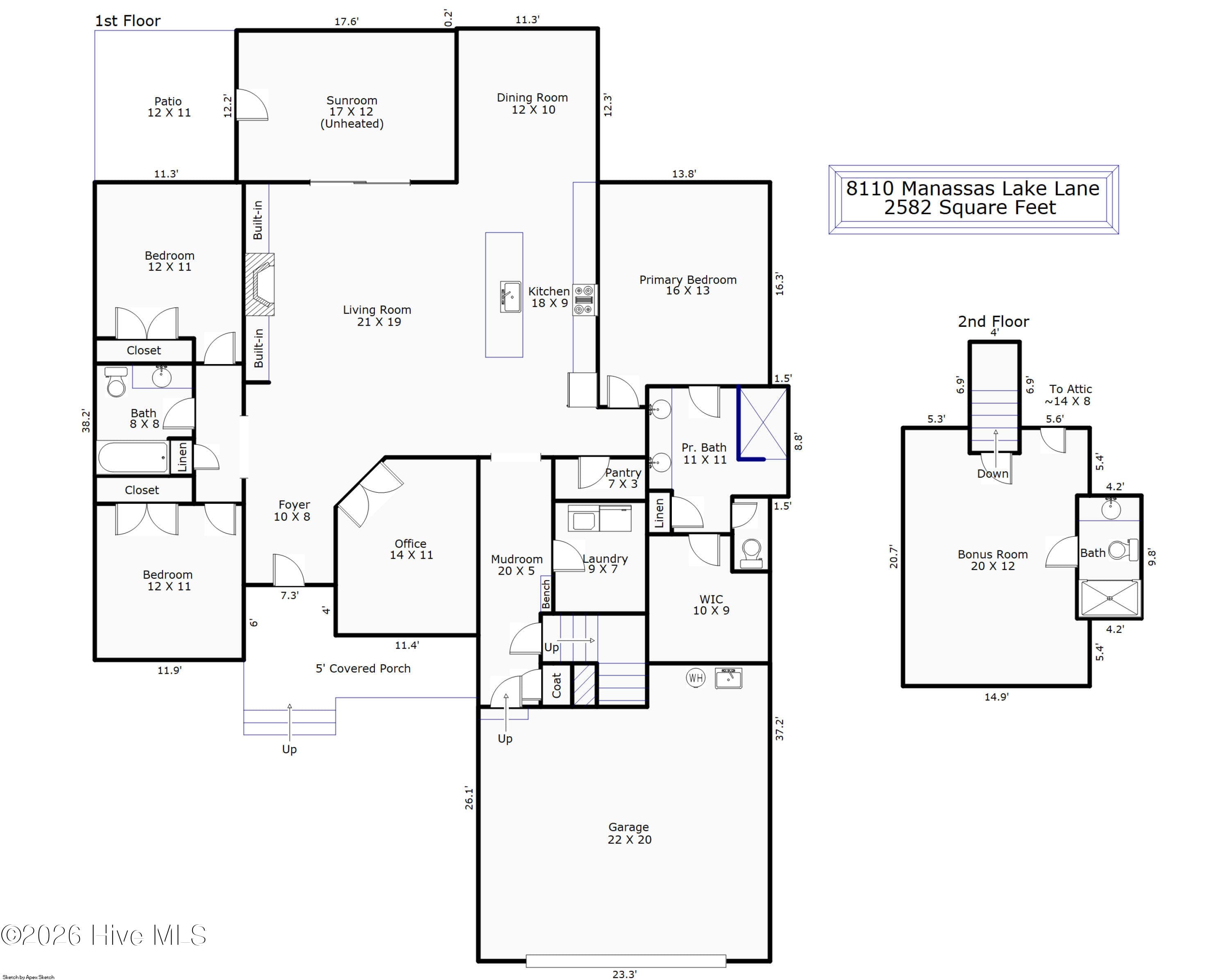 Floor Plan- 8110 Manassas Lake Lane - 8110 Manassas Lake Lane, Leland, NC 28451