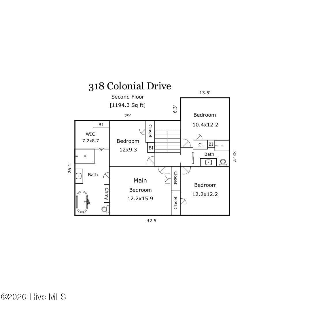 Single Family Residence at 318 Colonial Drive, Wilmington, NC 28403, photo 26 of 74