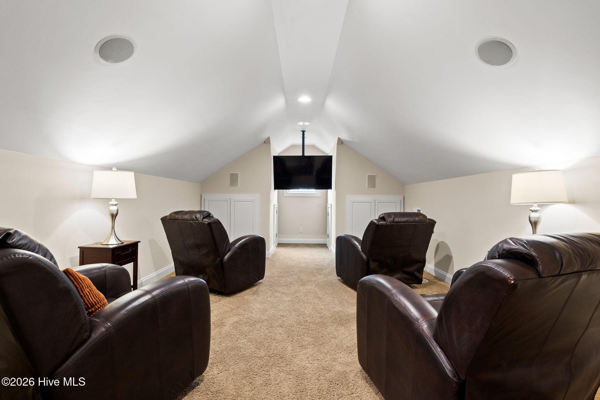 Media room with surround sound - 3858 Ridge Crest Drive, Southport, NC 28461