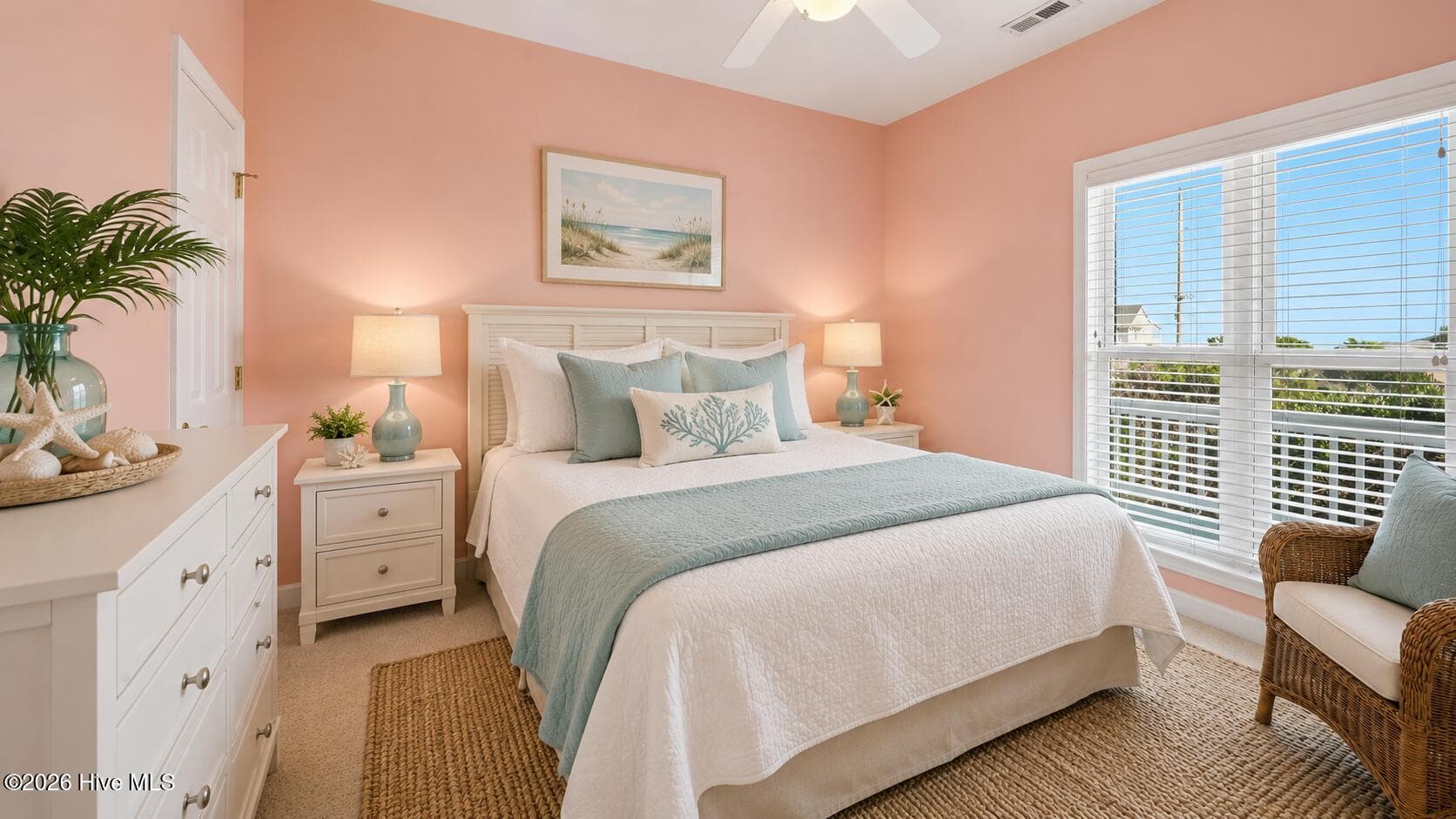 Virually Staged Top Floor Bedroom - 1103 Timber Trail, Emerald Isle, NC 28594