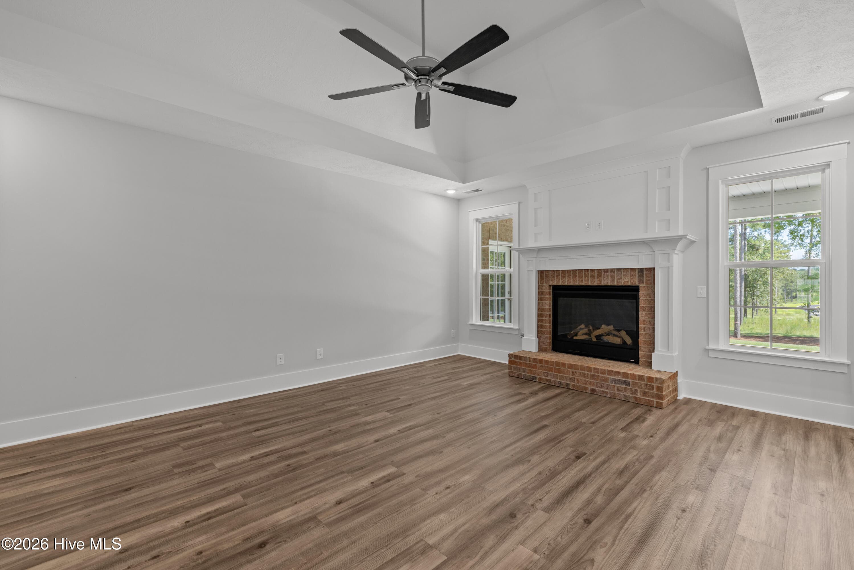 Gas-Log Brick Fireplace - 10382 Helmsdale Drive, Aiken, SC 29803