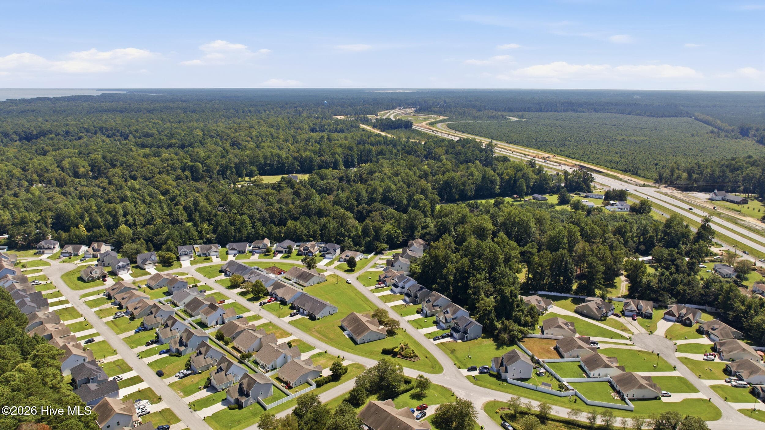 Aerial View - 209 Hawks Bluff Drive, New Bern, NC 28560