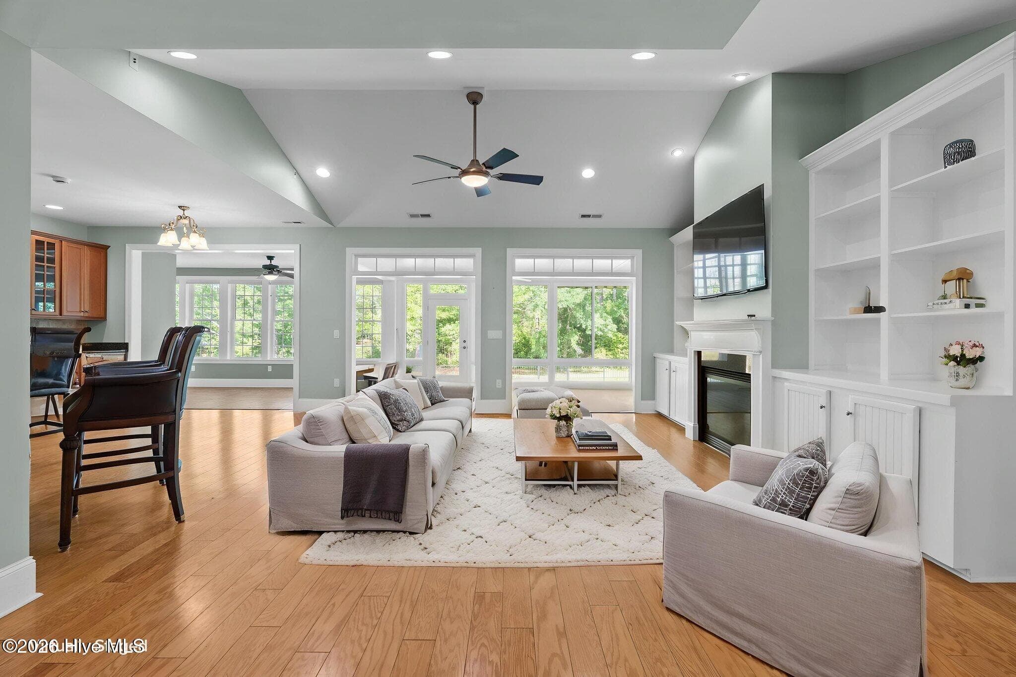 Great Room with AI Generated Furniture - 461 Springwood Drive SE, Bolivia, NC 28422