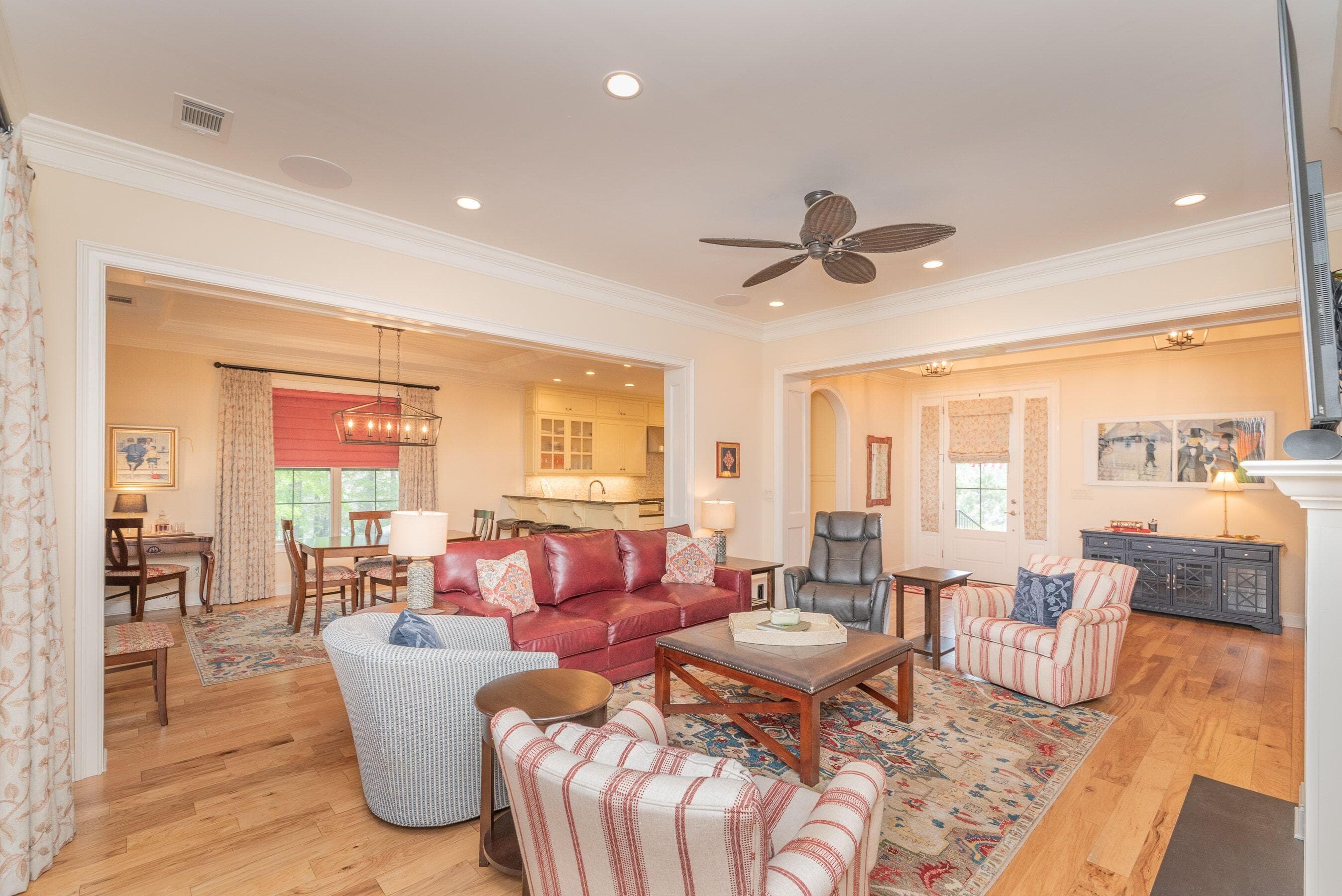 Framily room looking into dining room - 207 Quiet Oak Court, Aiken, SC 29803