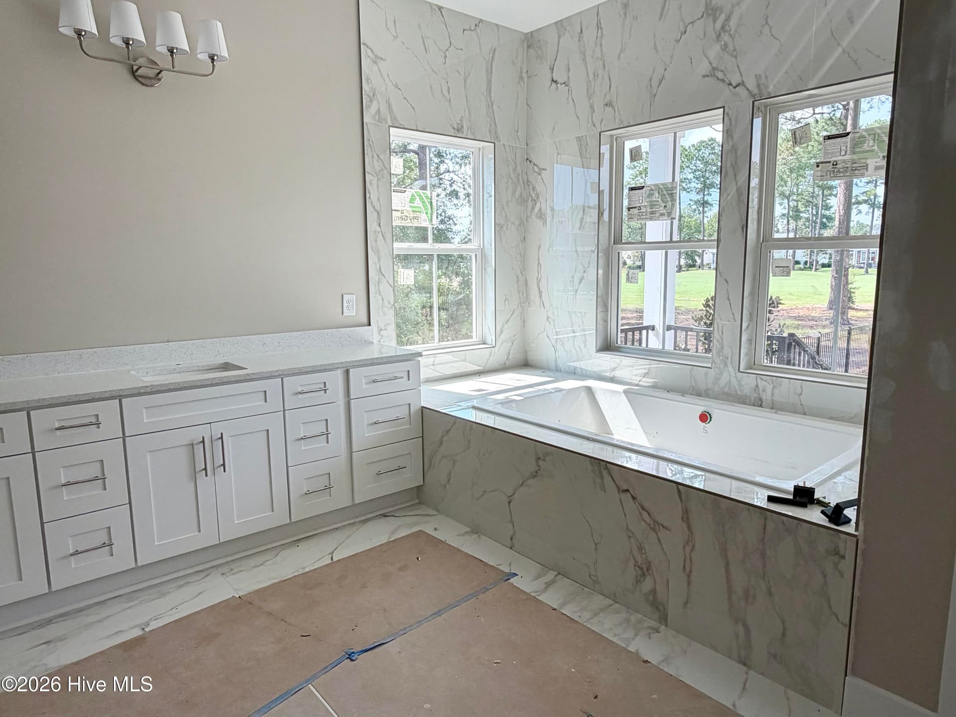Primary bath, under construction. - 550 Glenburnie Street NW, Calabash, NC 28467