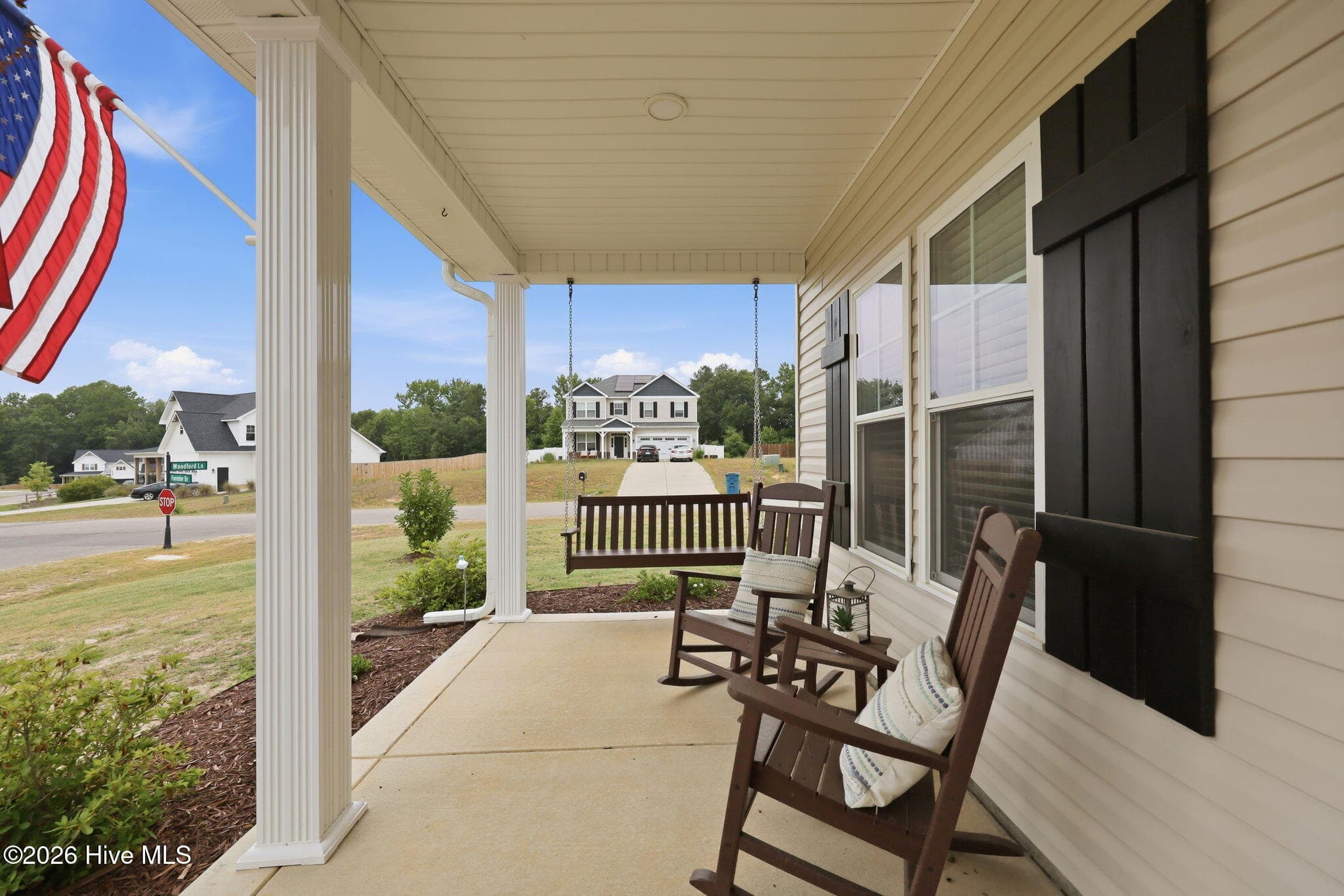 Large Wrap around porch with swing - 101 Woodford Lane, Vass, NC 28394