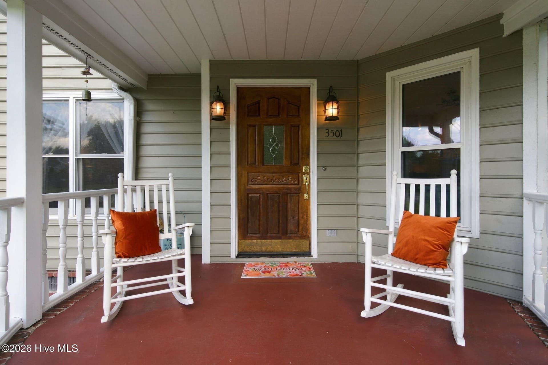 Rocking chair front porch - 3501 Kyle Court, Wilmington, NC 28409