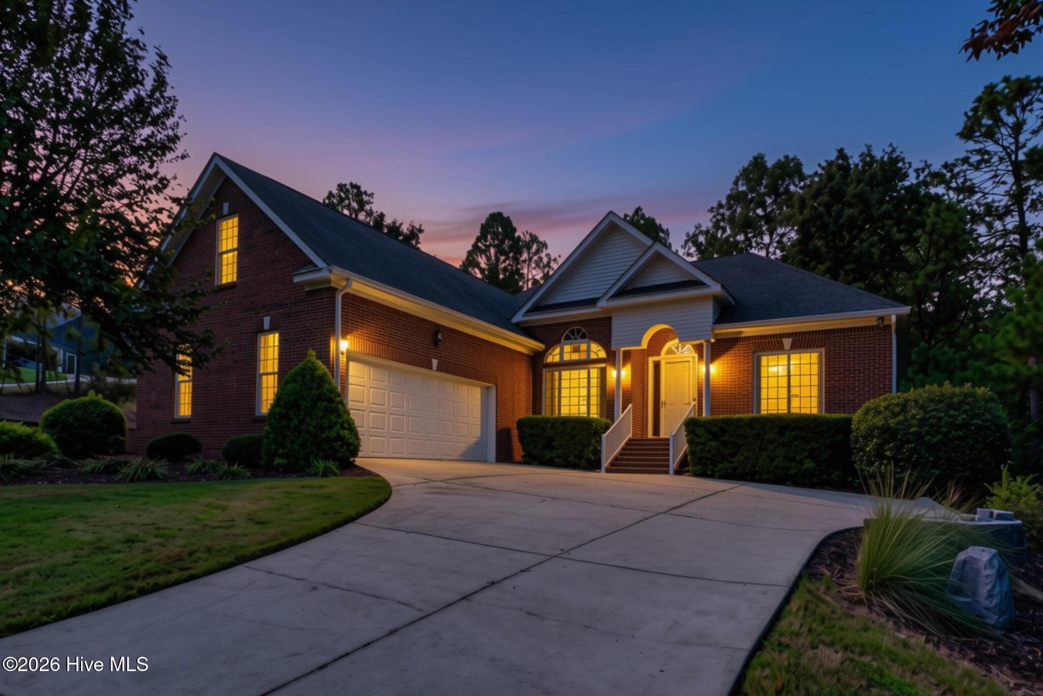 Front of home at twilight - 294 Natures Lane, Aiken, SC 29803
