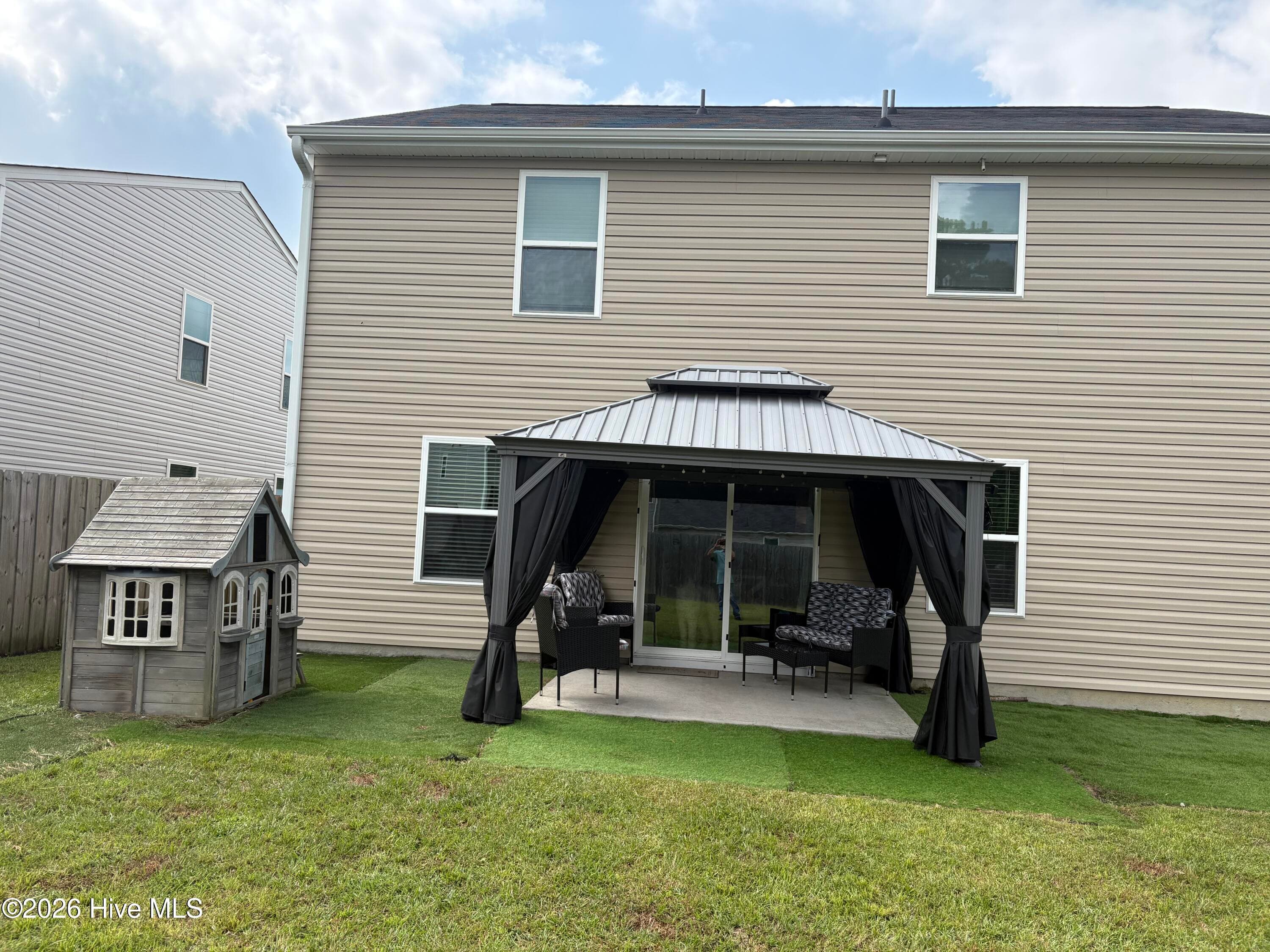 Backyard with Gazebo - 4335 Myett Run, Wilmington, NC 28405