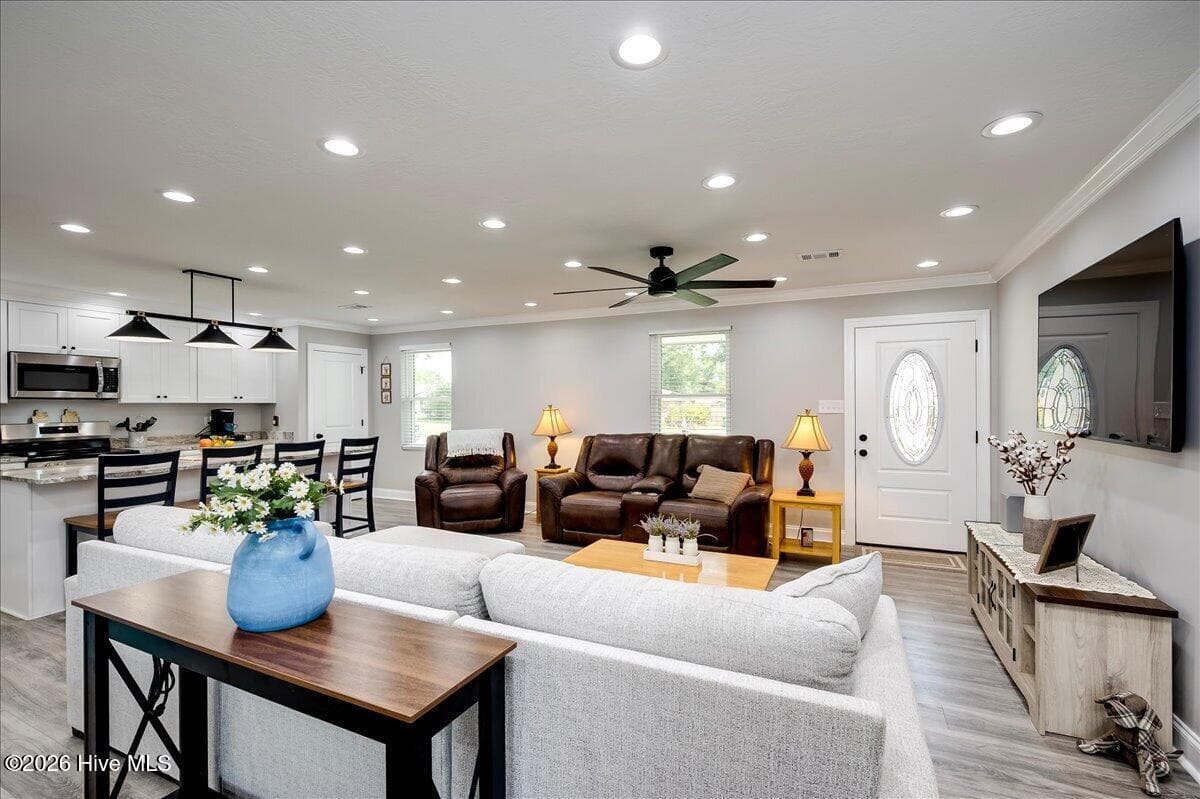 Recessed lighting throughout open living area - 4121 Langley Street, Martinez, GA 30907