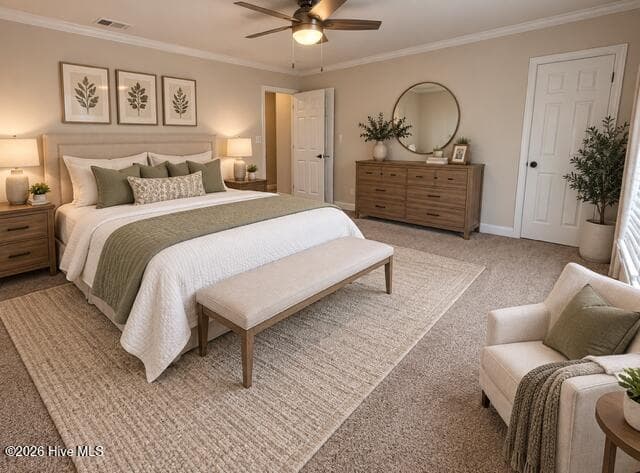 This shows you how the Primary bedroom could look. - 4147 Knollcrest Circle N, Martinez, GA 30907