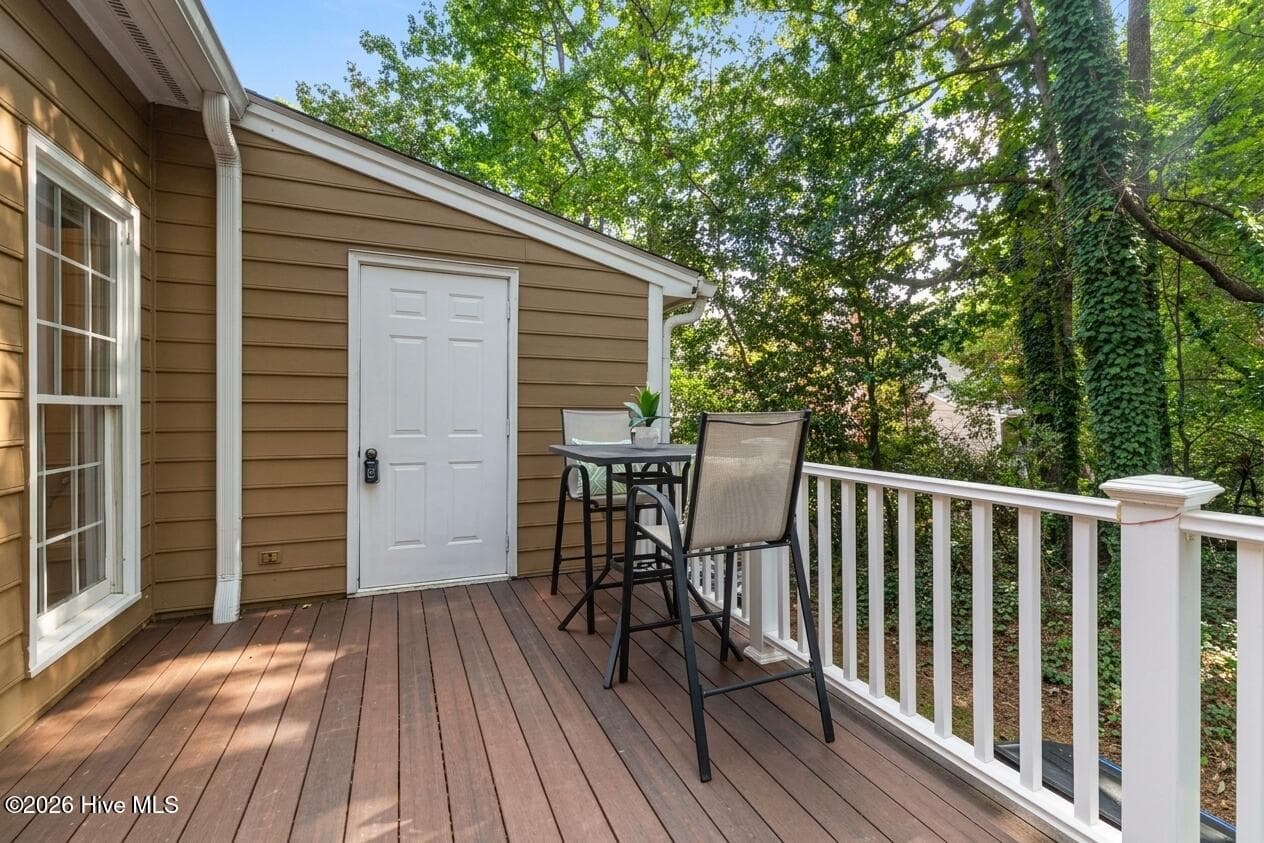High performance , low maintenance Trex decking and attached storage! - 8407 Wycombe Lane, Raleigh, NC 27615